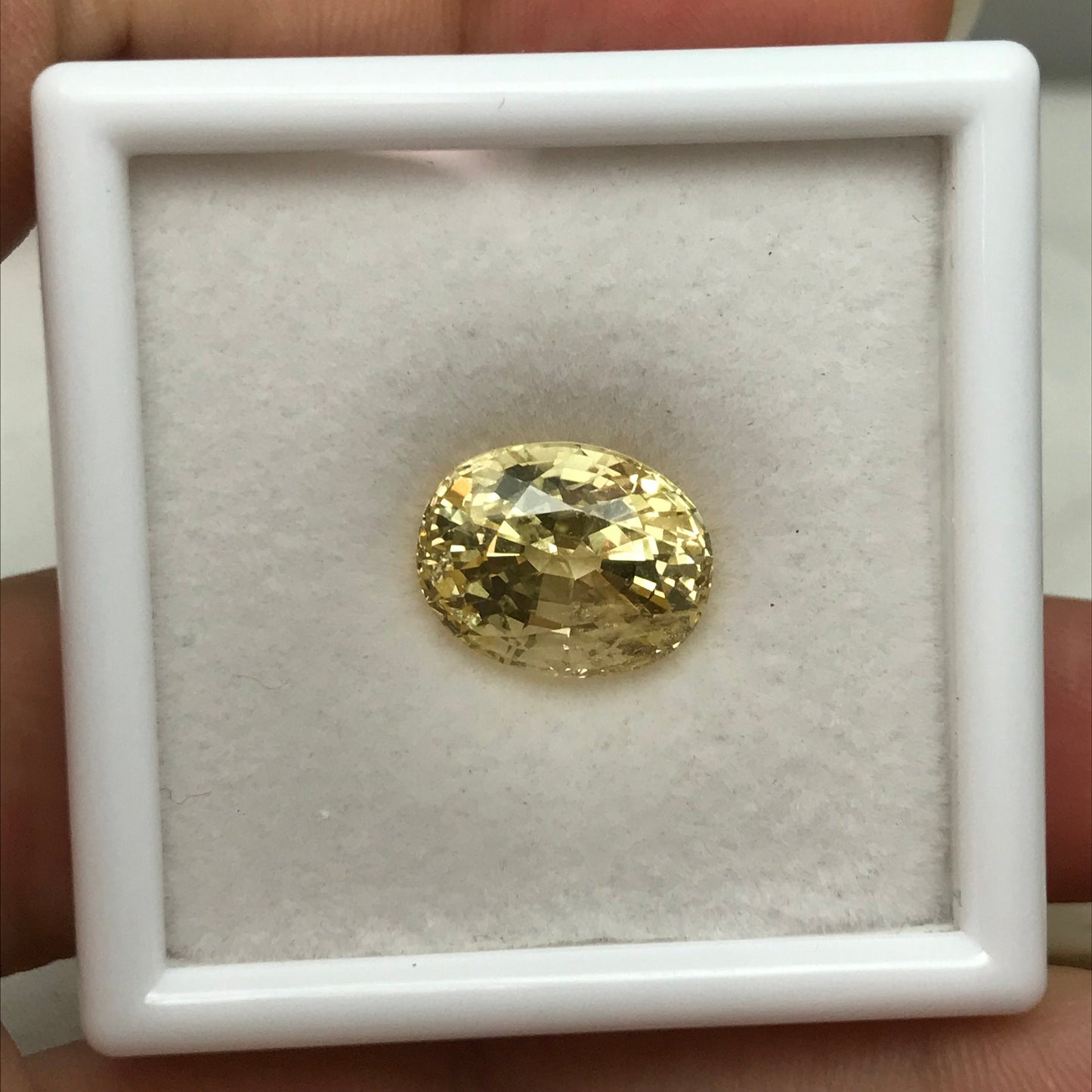 GIA Certified 10.14 Carat Unheated Yellow Sapphire 12.71x9.99mm Oval Cut, Faceted Loose Natural Sri Lanka Sapphire