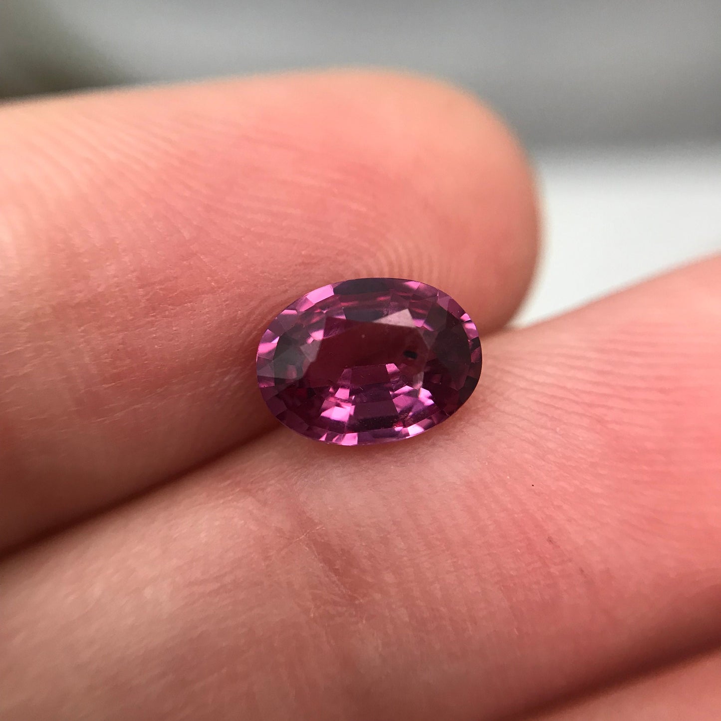 1.44 carat Pinkish Purple Rhodolite Garnet 8.14x6.03mm Oval Cut, Faceted Loose Natural Garnet