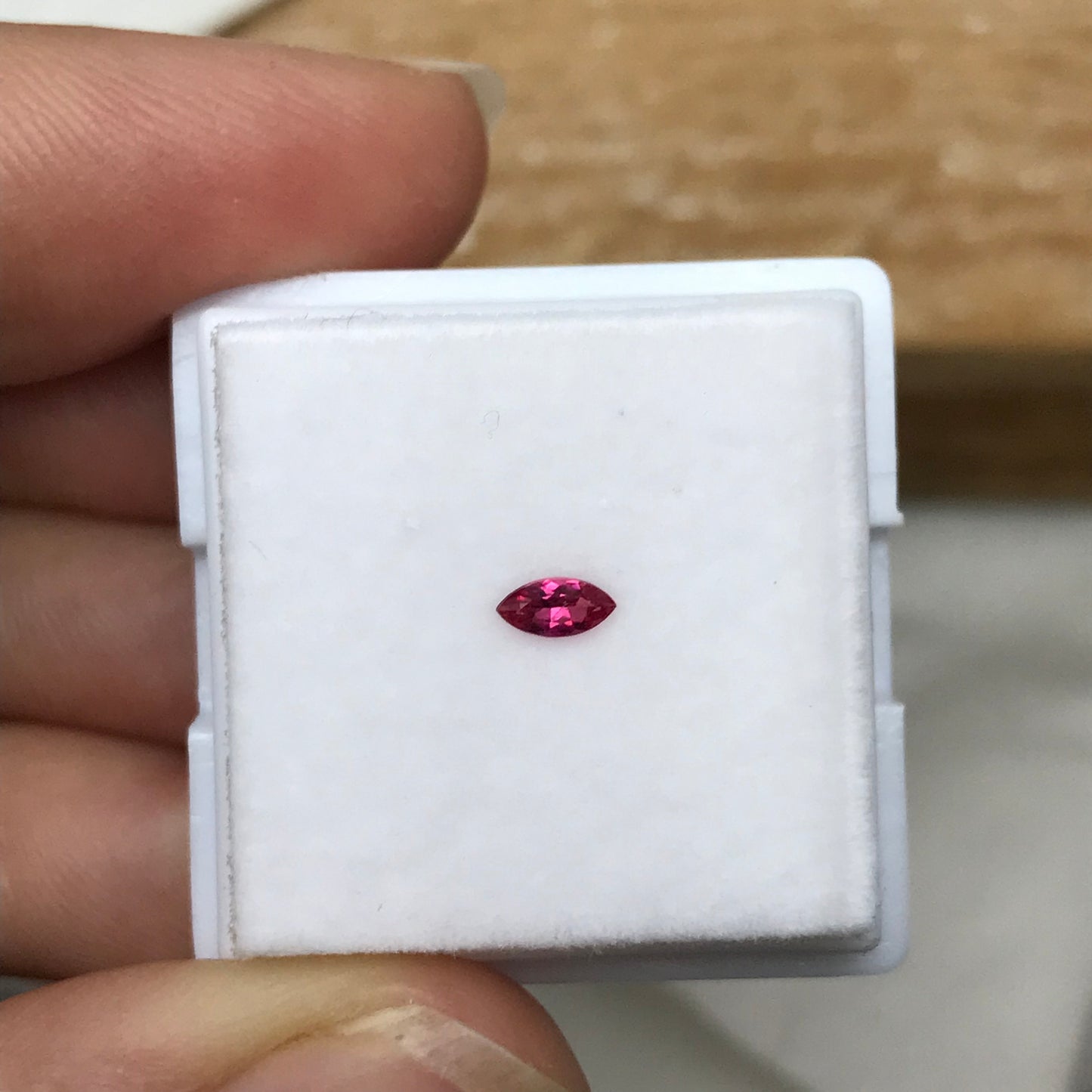 0.09 Carat Red Beryl 4.55x2.3mm Marquise Cut, Faceted Loose Natural Red Beryl, Bixbite