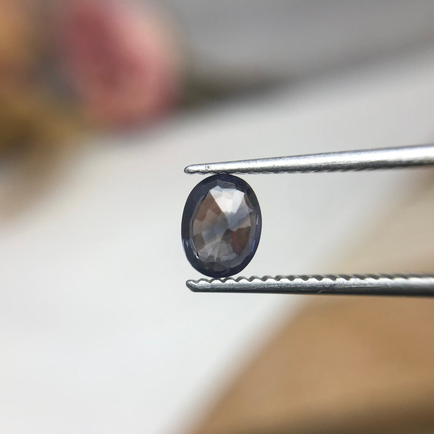 0.73 Carat Natural Purple Sapphire 6.28x4.85mm Oval Cut, Unheated Faceted Loose Madagascar Sapphire