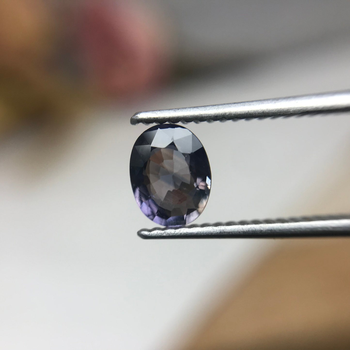 0.73 Carat Natural Purple Sapphire 6.28x4.85mm Oval Cut, Unheated Faceted Loose Madagascar Sapphire