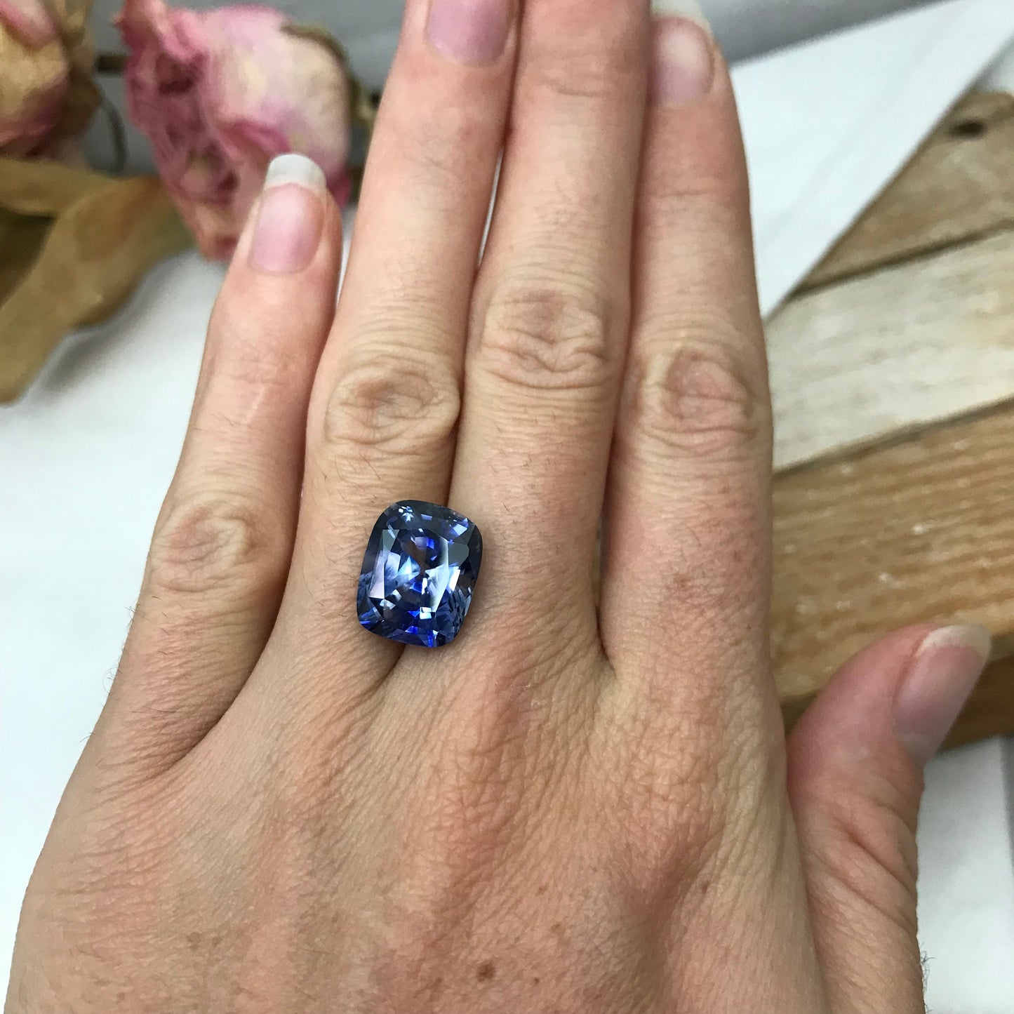 GIA Certified 10.25 Carat Unheated Blue Sapphire 13.56x11.03mm Cushion Cut, Faceted Loose Natural Blue Madagascar Sapphire