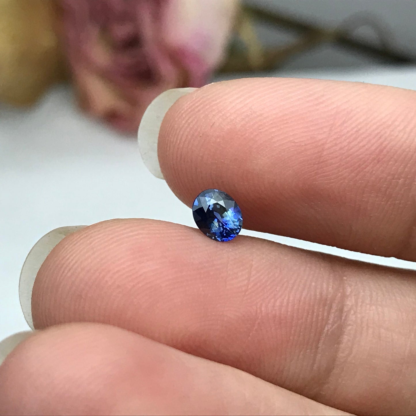 0.56 Carat Heated Blue Sapphire 5x4mm Oval Cut, Faceted Loose Natural Sapphire, Sri-Lanka