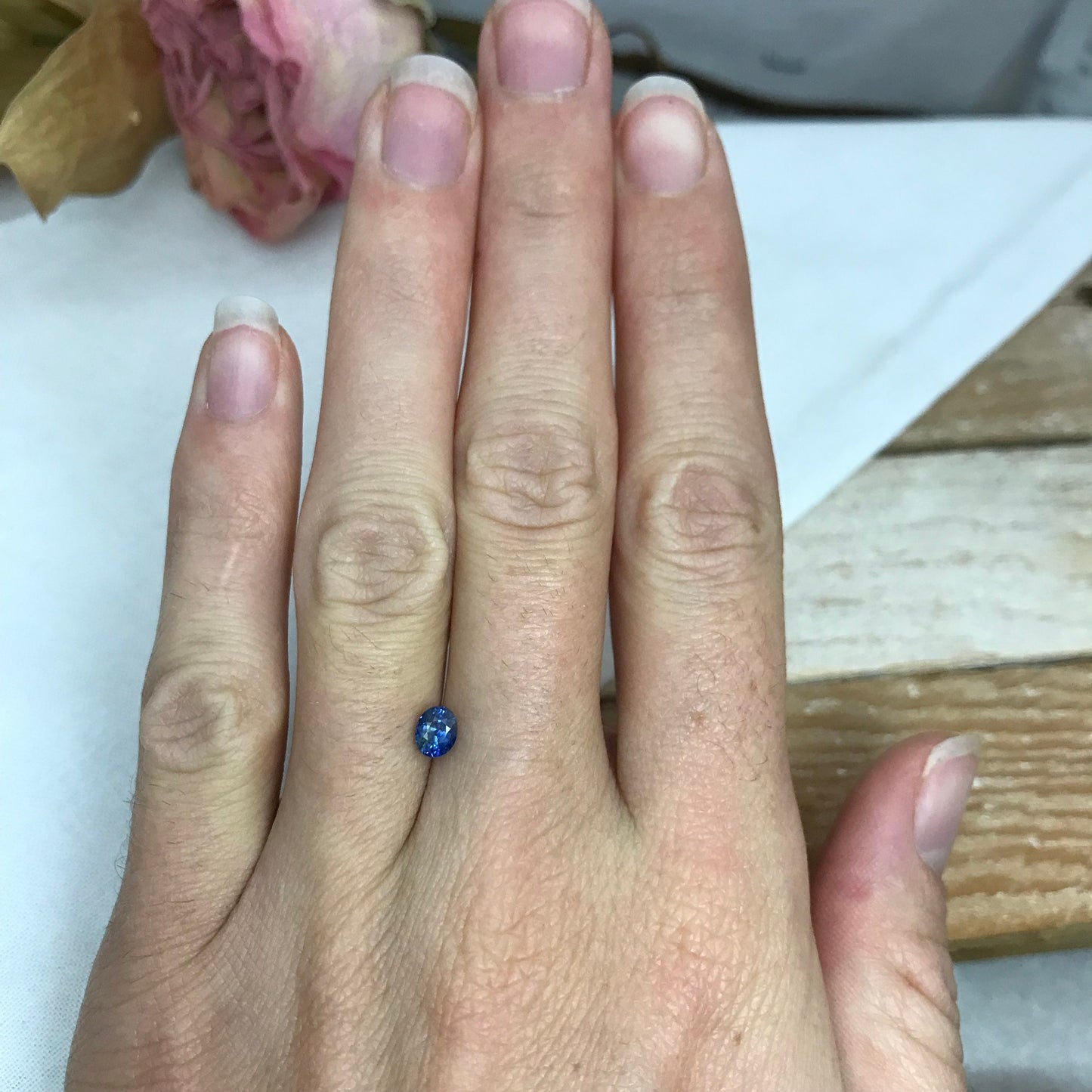 0.56 Carat Heated Blue Sapphire 5x4mm Oval Cut, Faceted Loose Natural Sapphire, Sri-Lanka