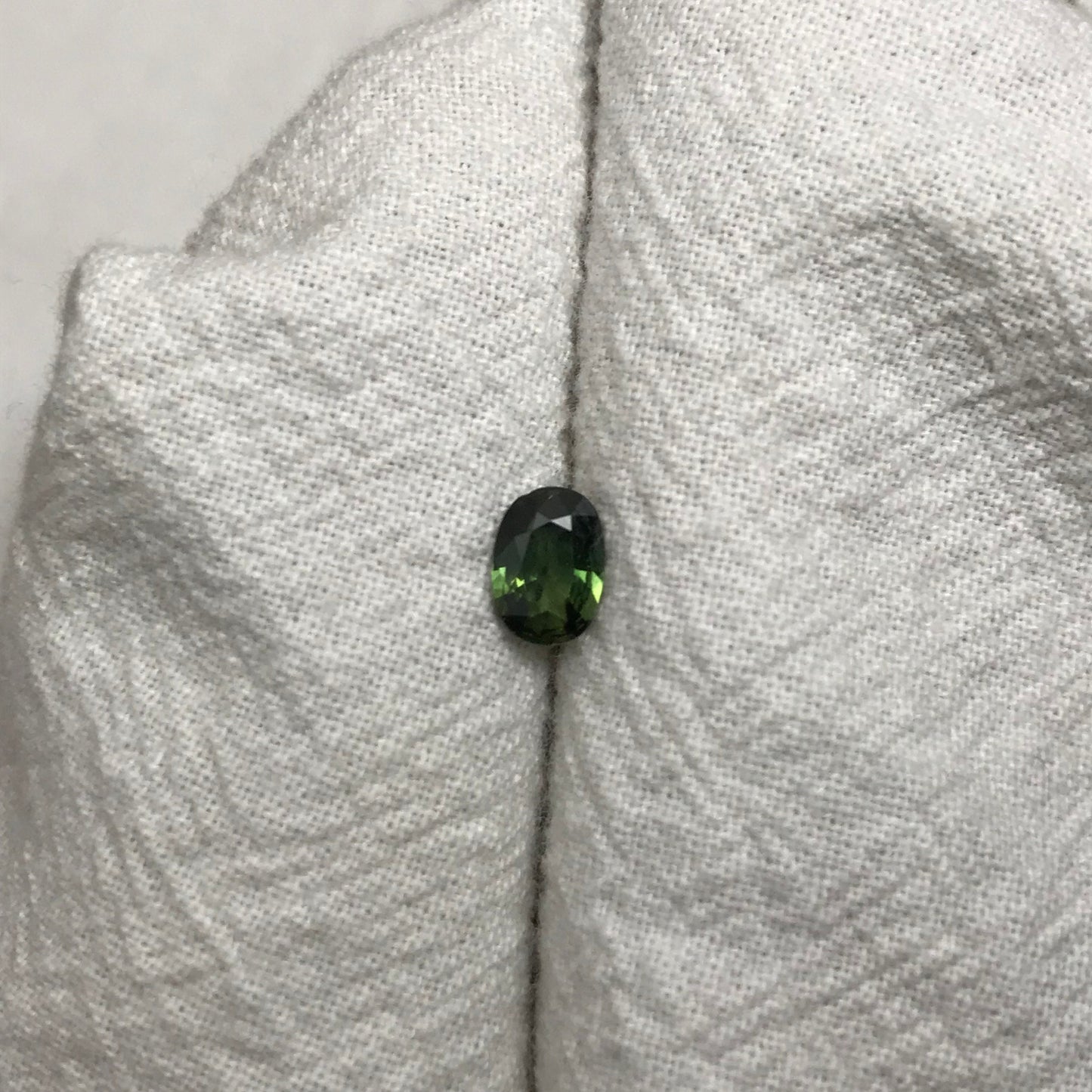0.70 Ct Natural Green Sapphire with Imperfections 6.7x4.7mm Oval Corundum, Discount Gem