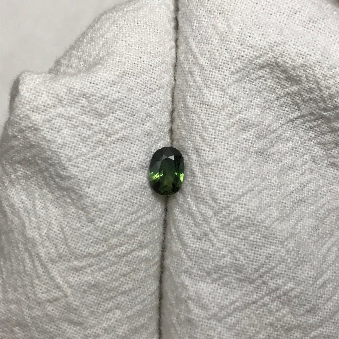 0.70 Ct Natural Green Sapphire with Imperfections 6.7x4.7mm Oval Corundum, Discount Gem