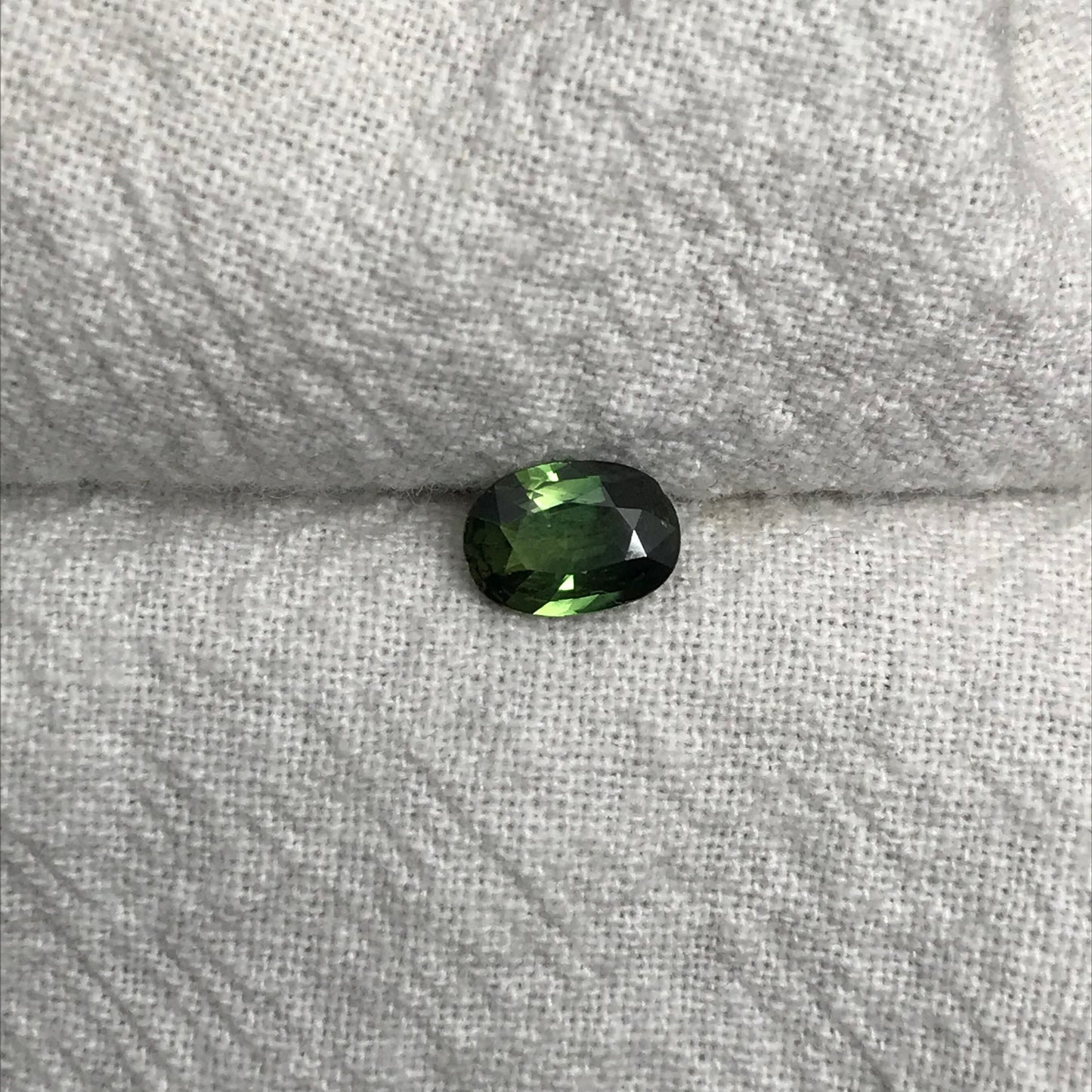 0.70 Ct Natural Green Sapphire with Imperfections 6.7x4.7mm Oval Corundum, Discount Gem
