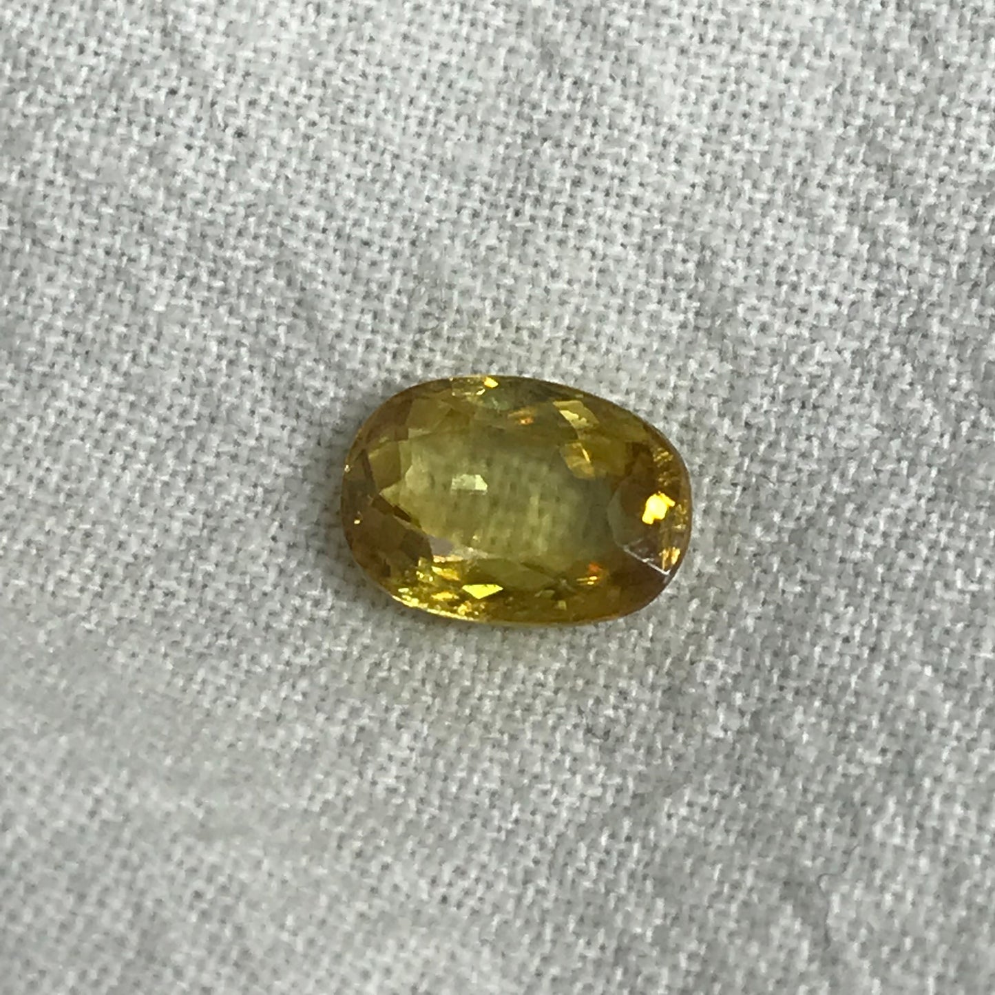 Yellow Sphene 1.53 Carat 8.5x6mm Oval Cut, Natural loose Gemstone