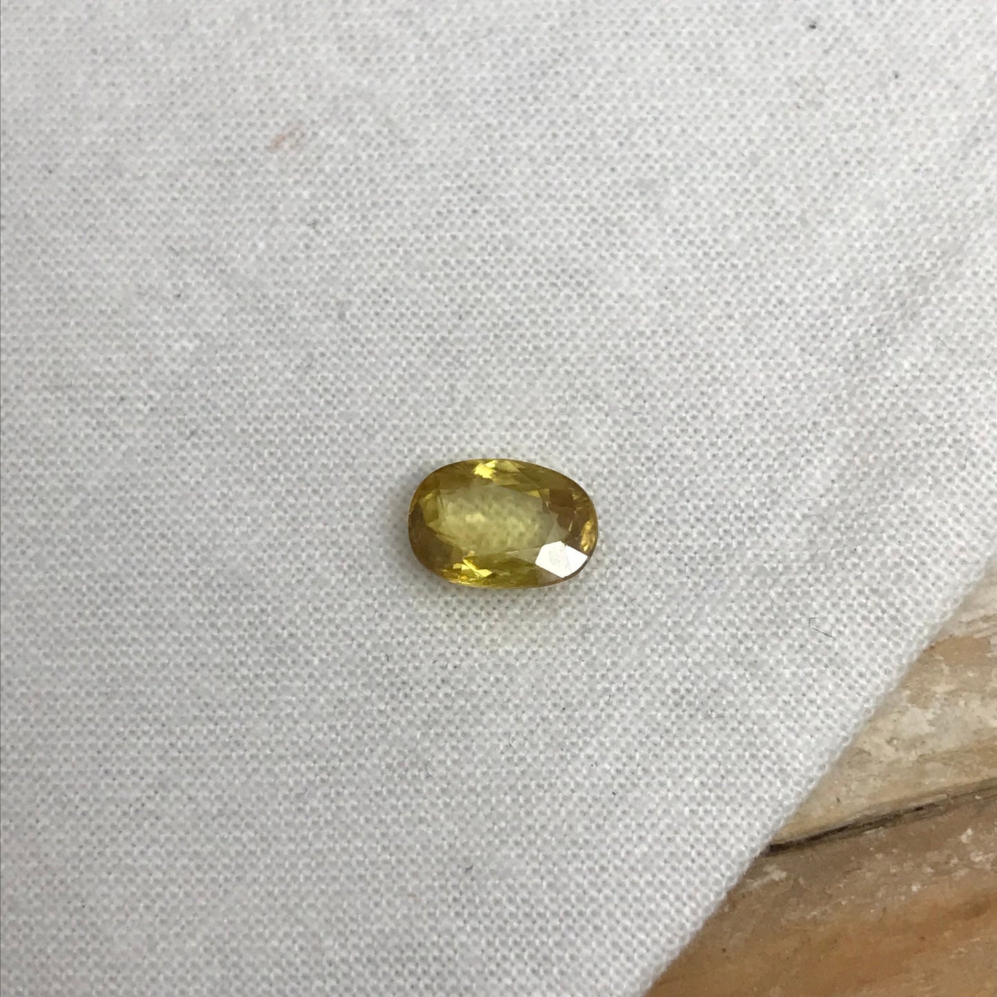Yellow Sphene 1.53 Carat 8.5x6mm Oval Cut, Natural loose Gemstone