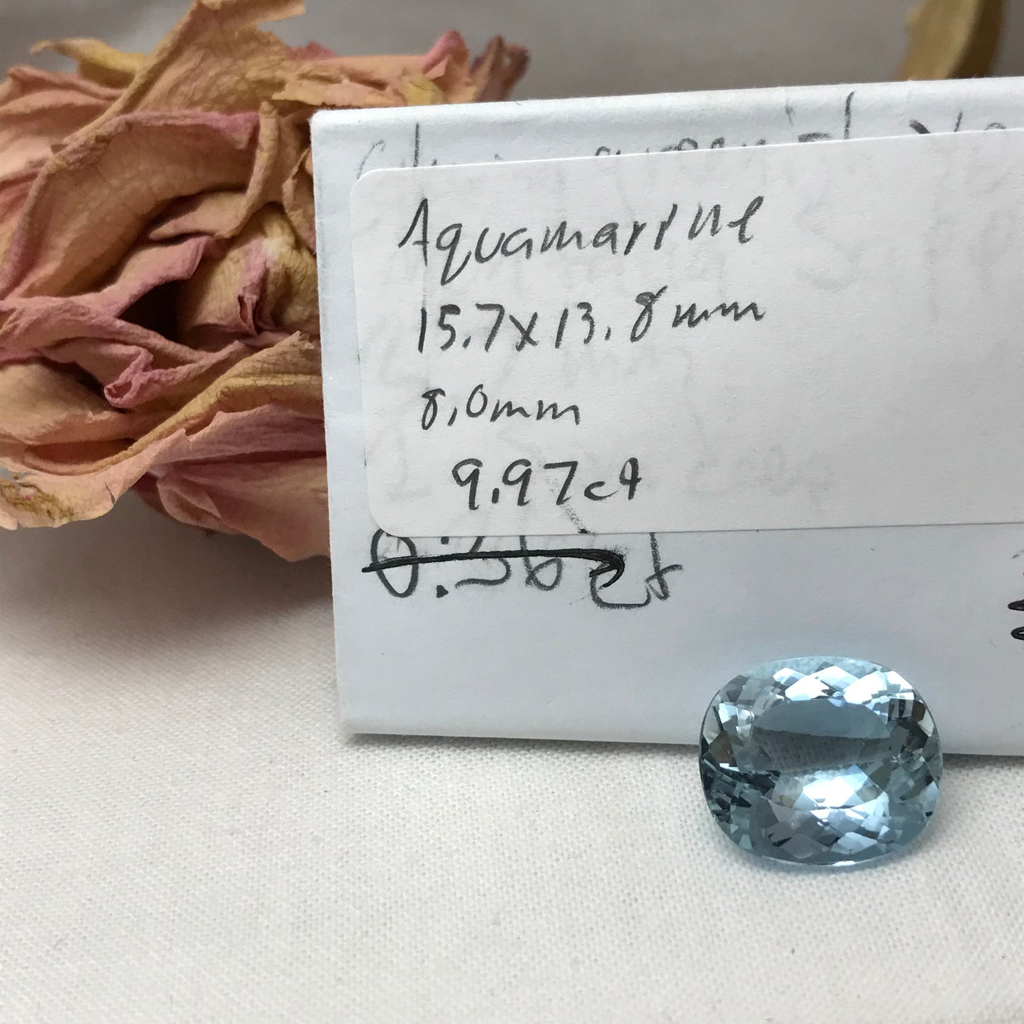10 Ct Natural Blue Aquamarine 15.7x13.8mm Light Blue Rectangle Cushion Cut Loose Faceted, March Birthstone, 9.97 Ct