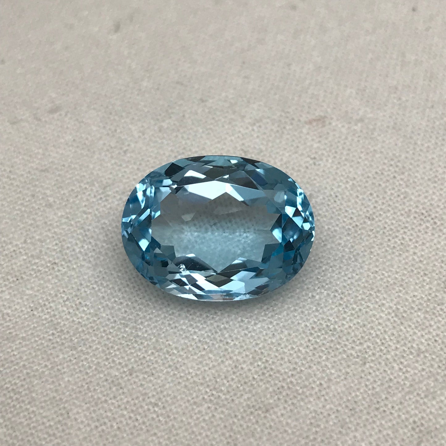12x16mm Light Blue Topaz, 13 Ct Oval cut Faceted Discount Gemstone, Reclaimed/Recycled Imperfect Gem,