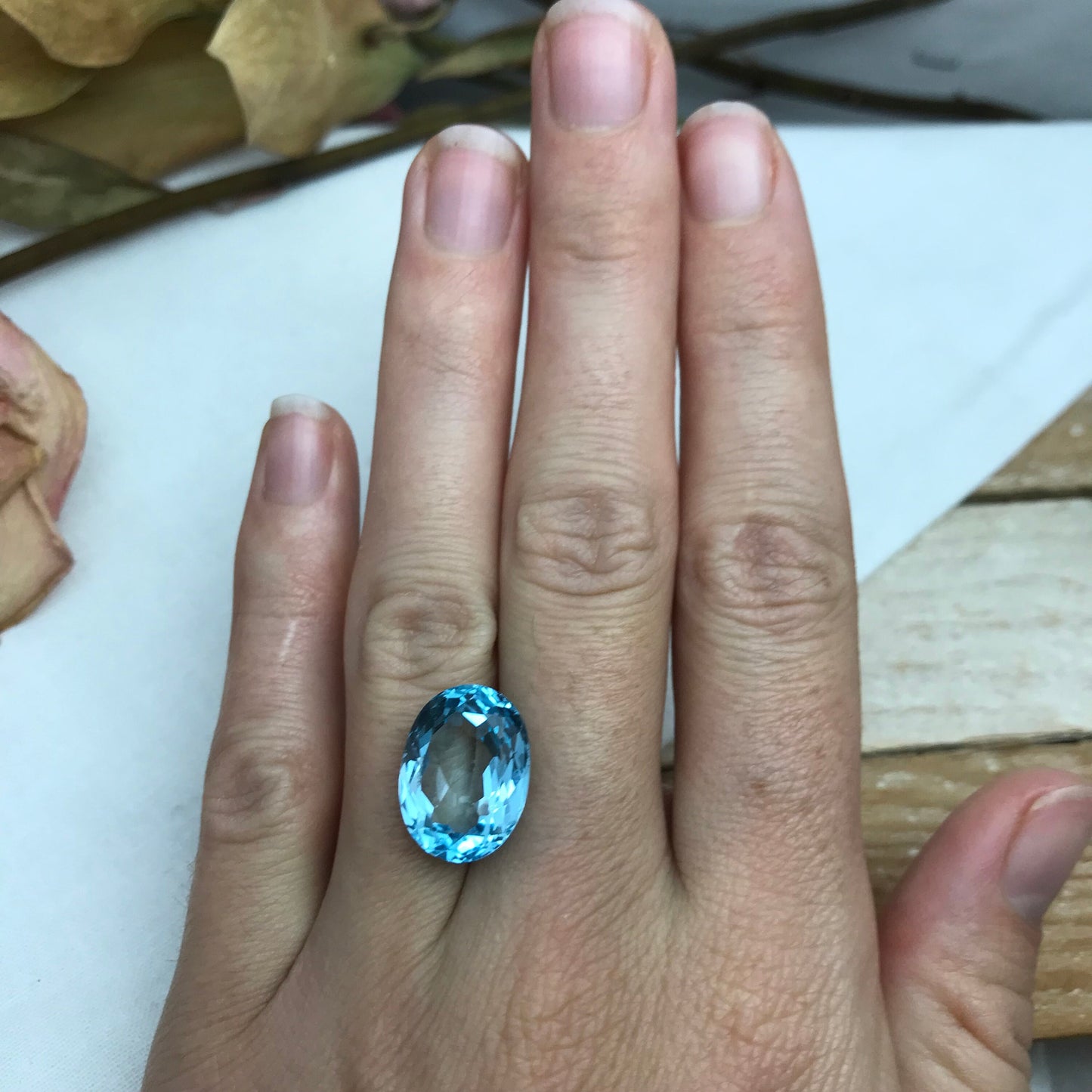 12x16mm Light Blue Topaz, 13 Ct Oval cut Faceted Discount Gemstone, Reclaimed/Recycled Imperfect Gem,