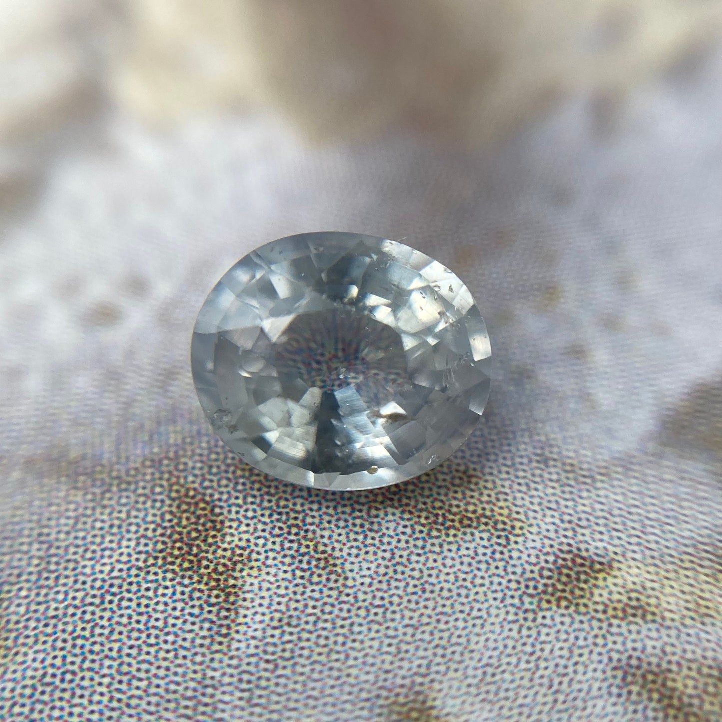 Natural Purplish Blue Sapphire 6x5.2mm Oval 0.91 Carat Loose Faceted Corundum Unmounted Gemstone Earth Mined Gem Light Sapphire