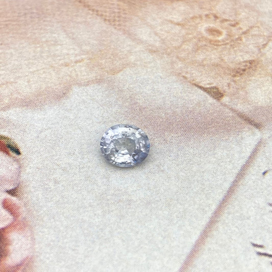 Natural Purplish Blue Sapphire 6x5.2mm Oval 0.91 Carat Loose Faceted Corundum Unmounted Gemstone Earth Mined Gem Light Sapphire