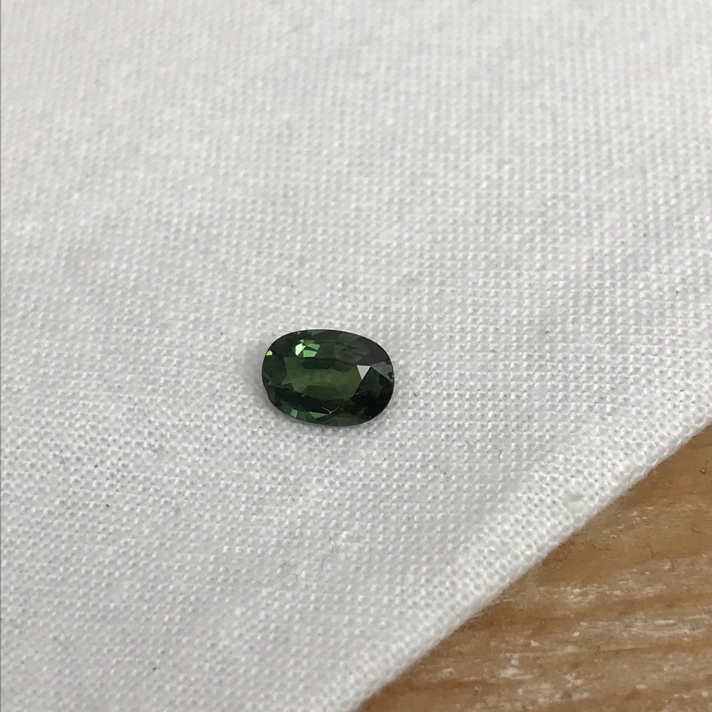 0.70 Ct Natural Green Sapphire with Imperfections 6.7x4.7mm Oval Corundum, Discount Gem