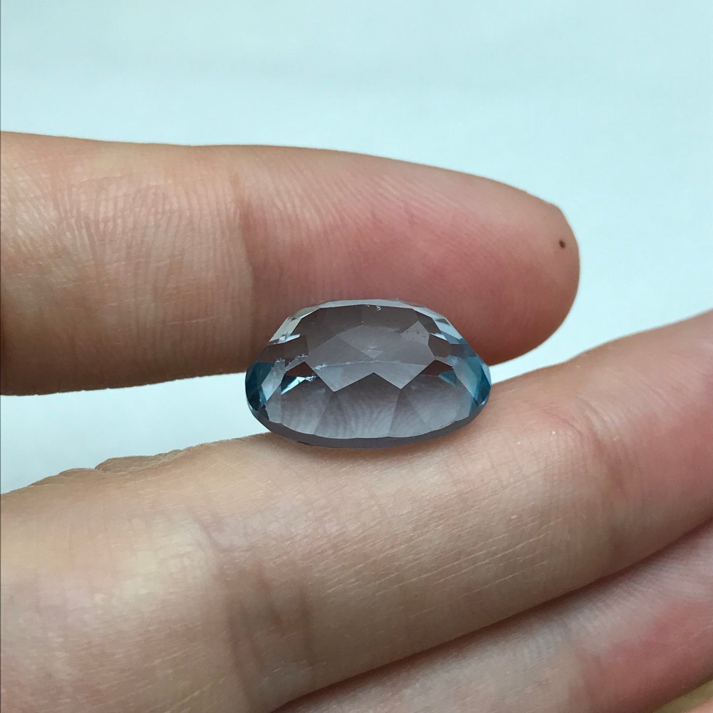 12x16mm Light Blue Topaz, 13 Ct Oval cut Faceted Discount Gemstone, Reclaimed/Recycled Imperfect Gem,