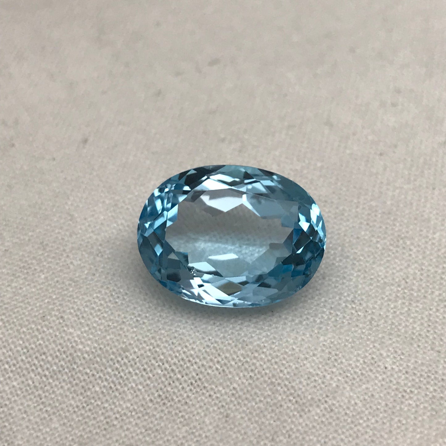 12x16mm Light Blue Topaz, 13 Ct Oval cut Faceted Discount Gemstone, Reclaimed/Recycled Imperfect Gem,