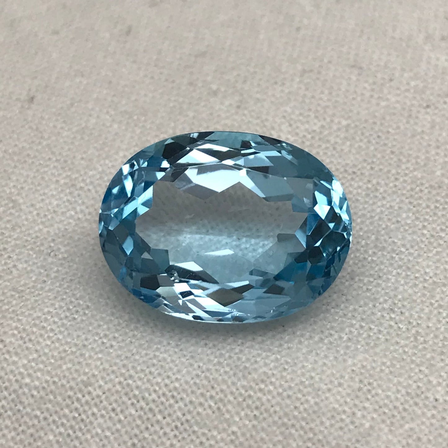 12x16mm Light Blue Topaz, 13 Ct Oval cut Faceted Discount Gemstone, Reclaimed/Recycled Imperfect Gem,