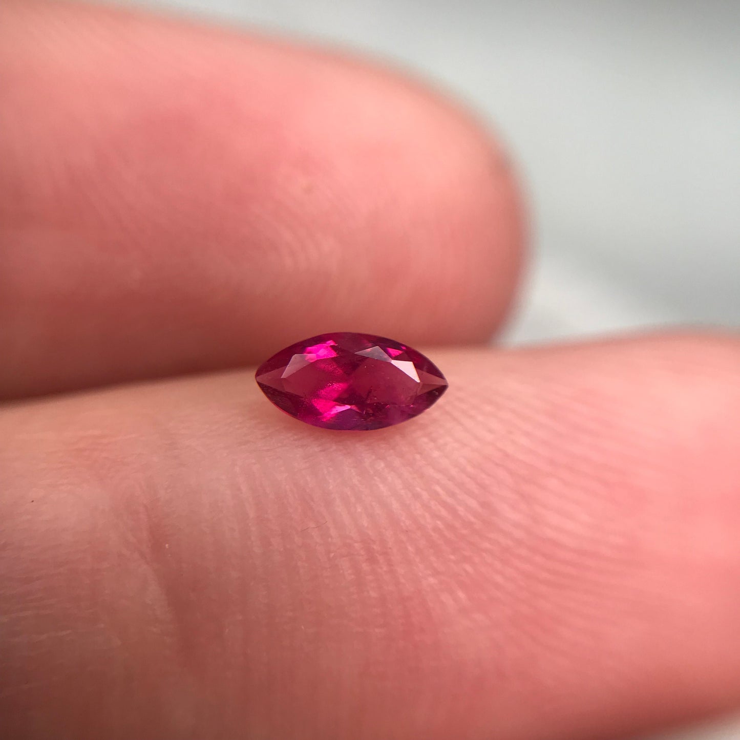 0.19 Carat Red Beryl 5.85x3.0mm Marquise Cut, Faceted Loose Natural Red Beryl, Bixbite