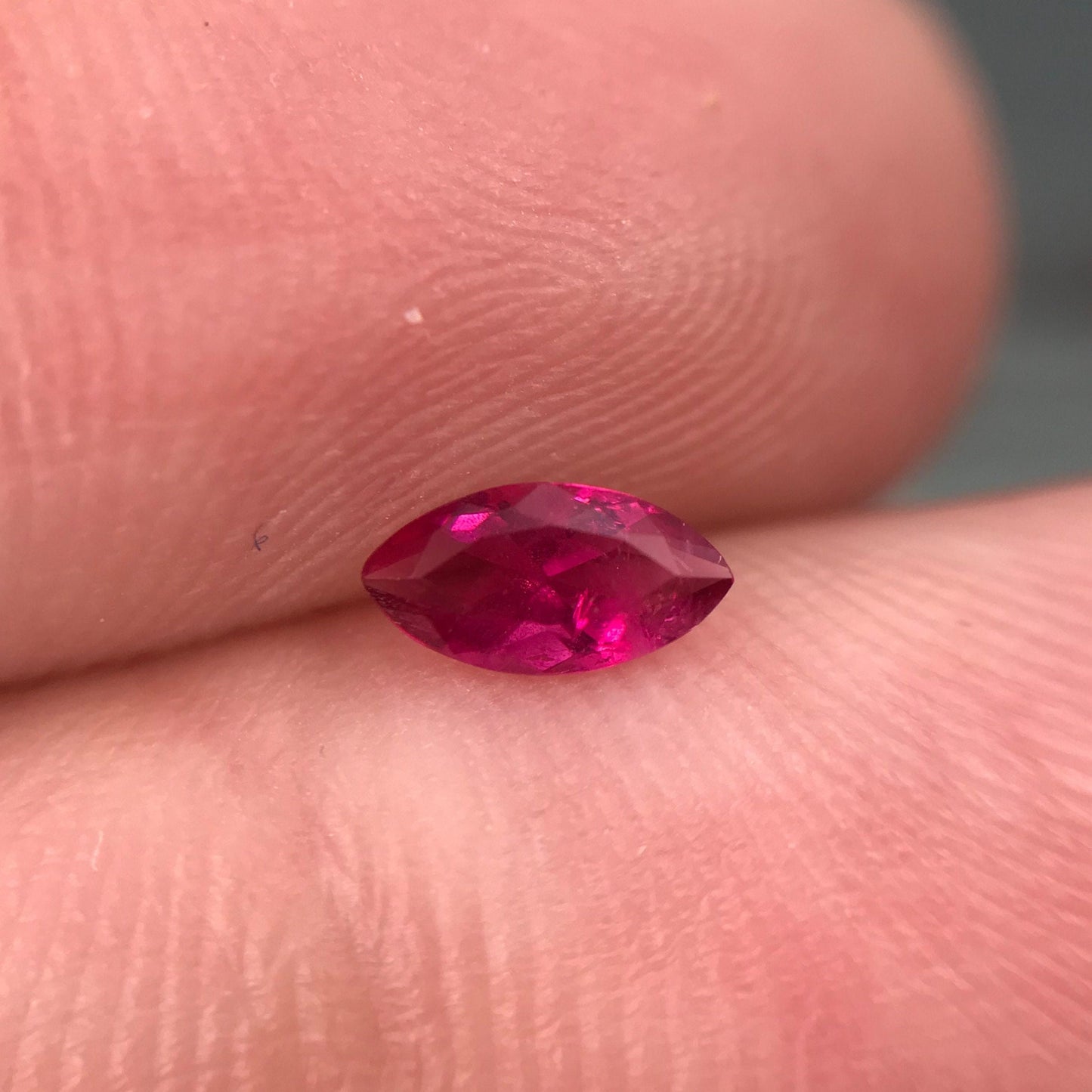 0.19 Carat Red Beryl 5.85x3.0mm Marquise Cut, Faceted Loose Natural Red Beryl, Bixbite