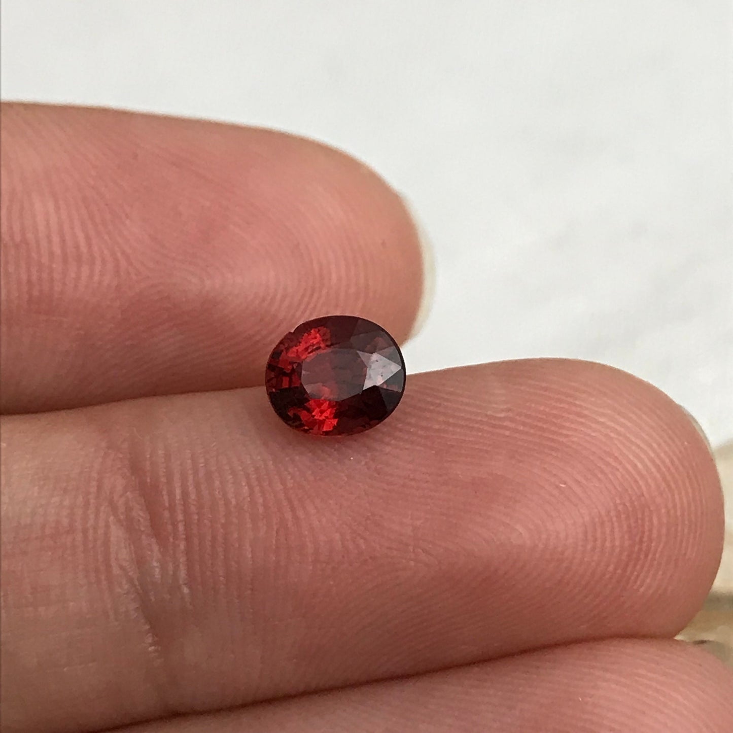 Natural Pyrope Garnet, 1 Carat, 6.2x5.3mm Oval cut Deep Red Garnet, Faceted Oval Cut Red Garnet