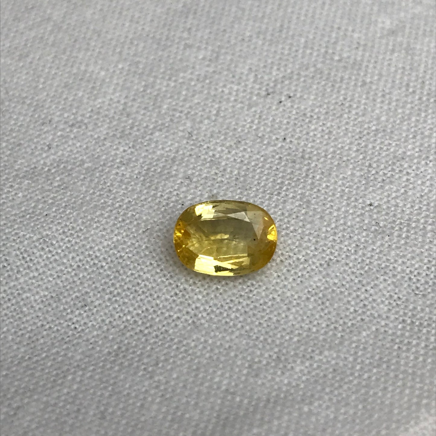 Natural Yellow Sapphire 1.34 Carat 7.5x5.5mm Oval Cut, Color Treated Gemstone, Earth Mined, BE Heat