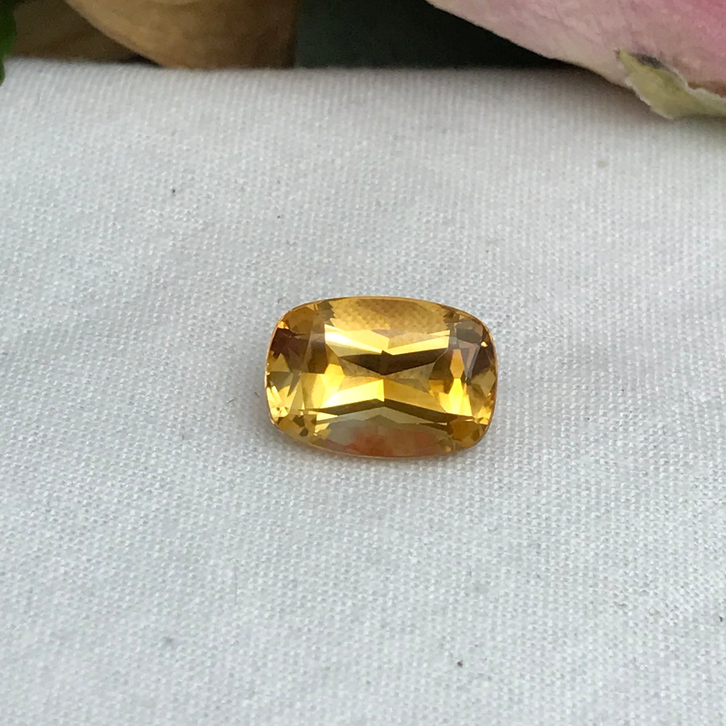 Orange Citrine 14.3x10mm 6.43 Carats long Cushion Loose Faceted Loose November Birthstone