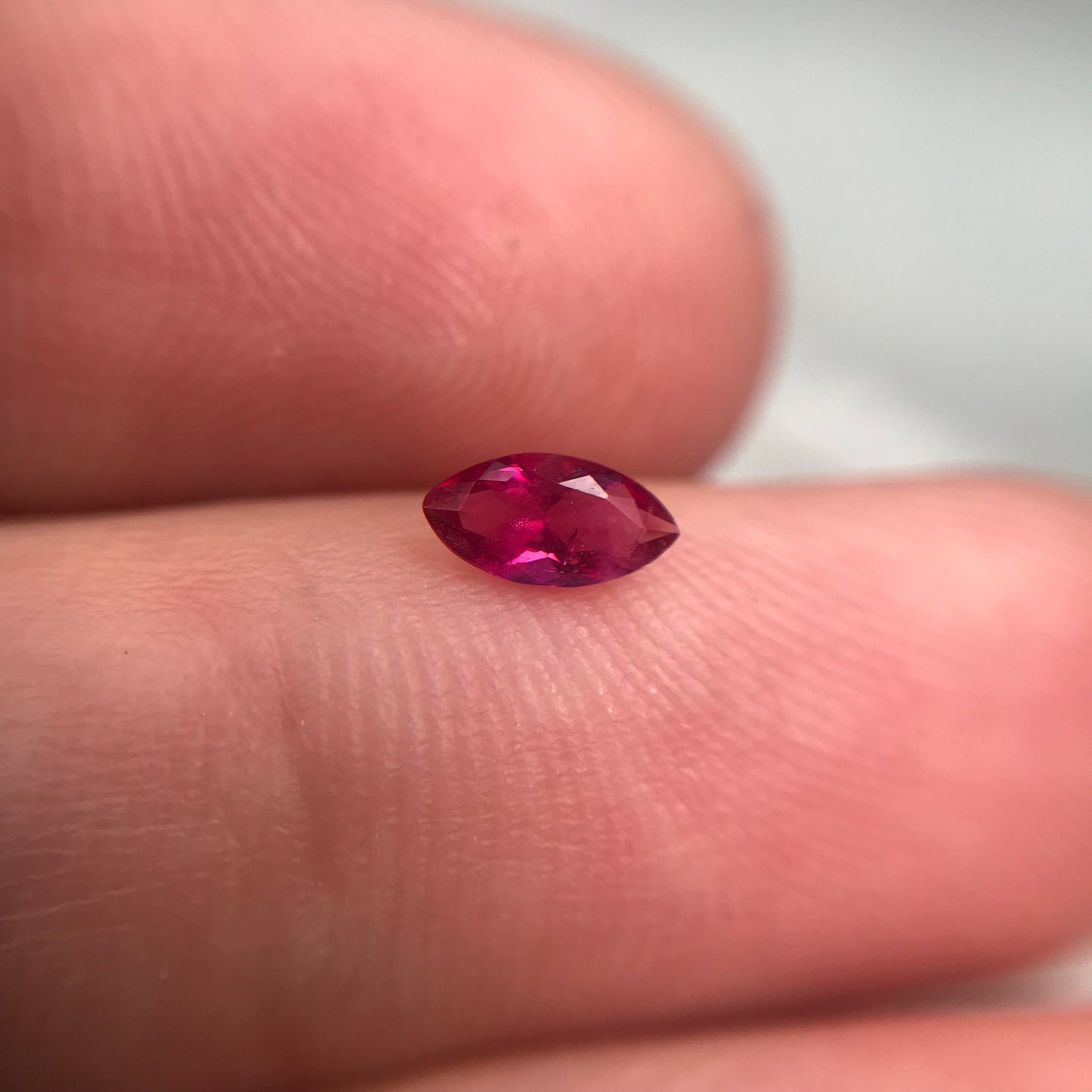 0.19 Carat Red Beryl 5.85x3.0mm Marquise Cut, Faceted Loose Natural Red Beryl, Bixbite