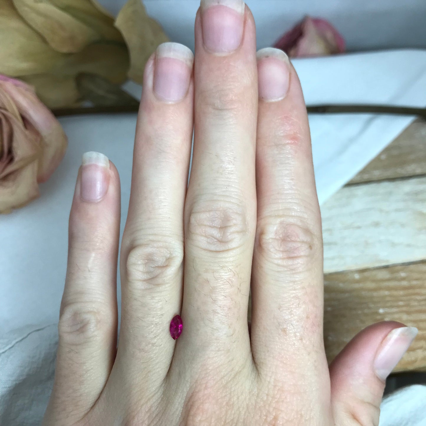 0.19 Carat Red Beryl 5.85x3.0mm Marquise Cut, Faceted Loose Natural Red Beryl, Bixbite