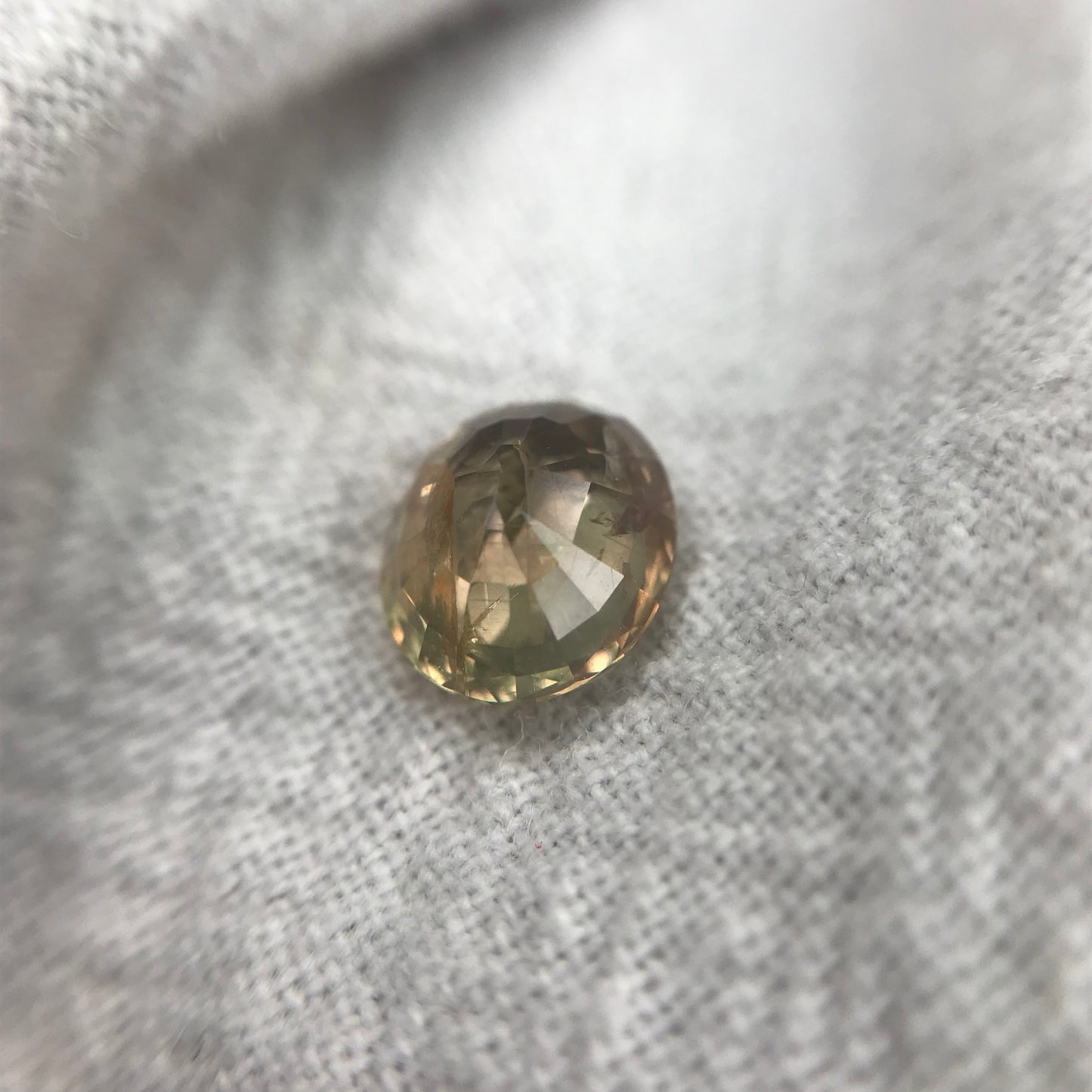 1.7 Carat Yellow Sapphire 7.4x6.4mm Oval Cut, Unheated Faceted Loose Natural Sapphire, Madagascar