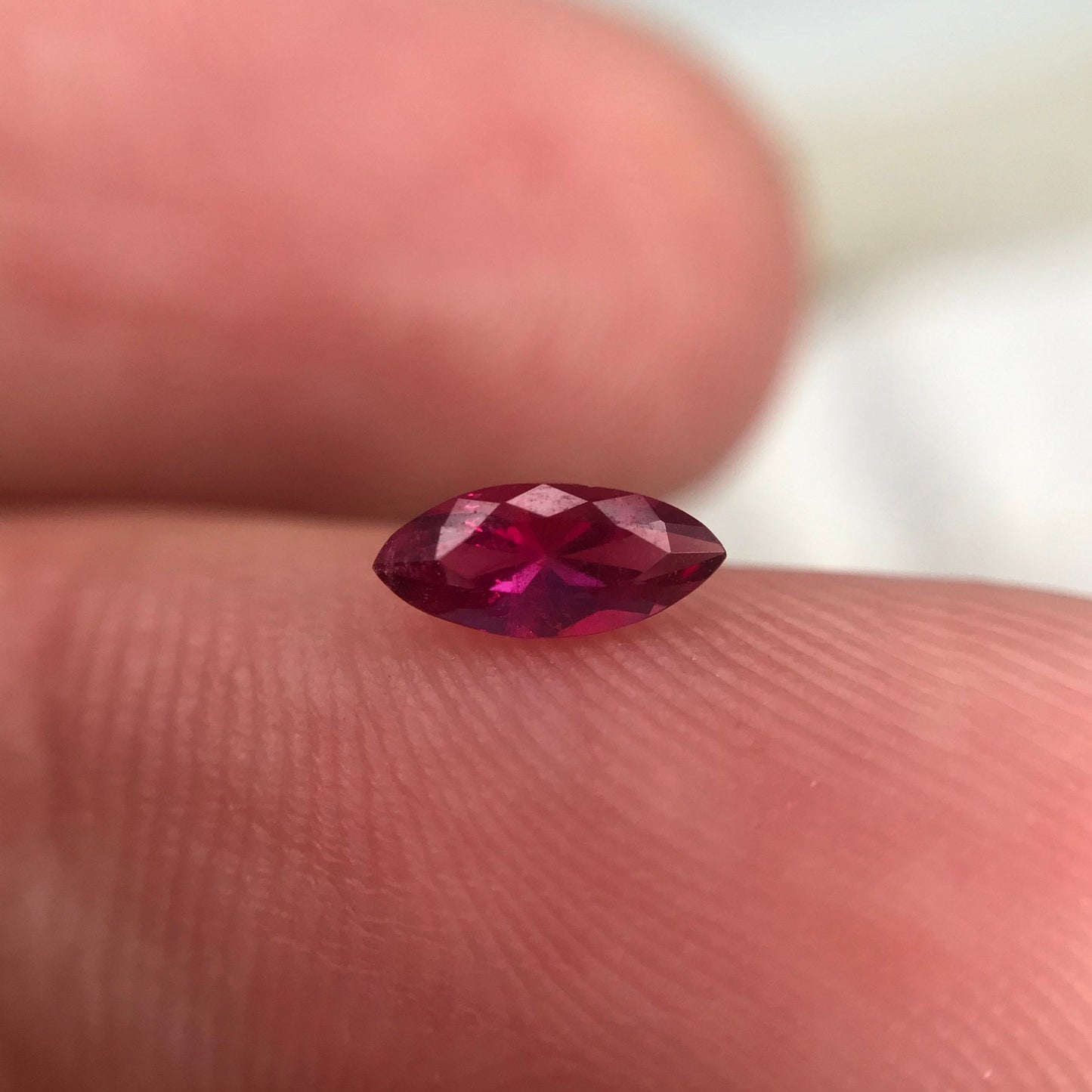 0.21 Carat Red Beryl 6.4x2.8mm Marquise Cut, Faceted Loose Natural Utah Red Beryl, Bixbite,