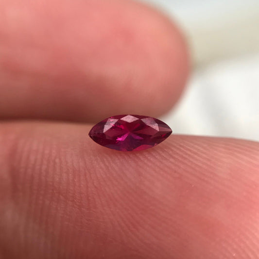 0.21 Carat Red Beryl 6.4x2.8mm Marquise Cut, Faceted Loose Natural Utah Red Beryl, Bixbite,