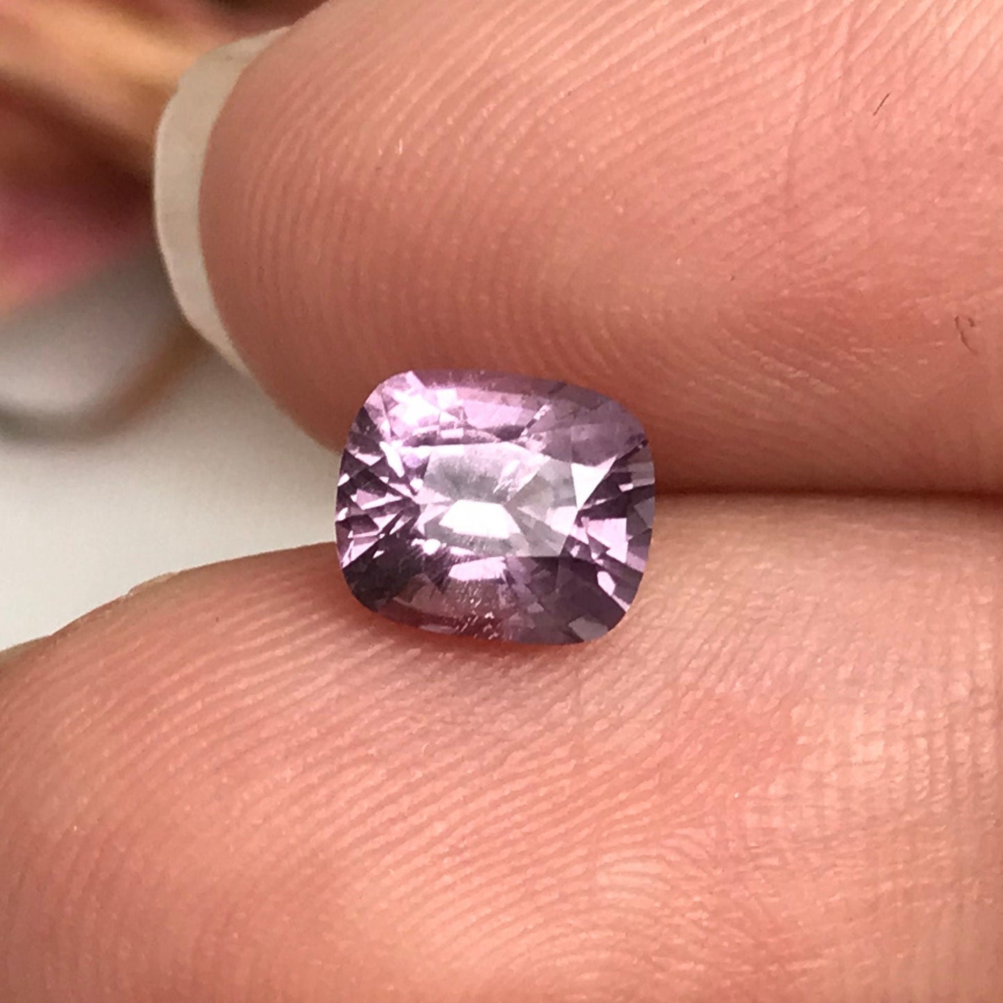 1.56 Carat Natural Purple Spinel 7x6mm Cushion Cut, Faceted Loose Natural Spinel