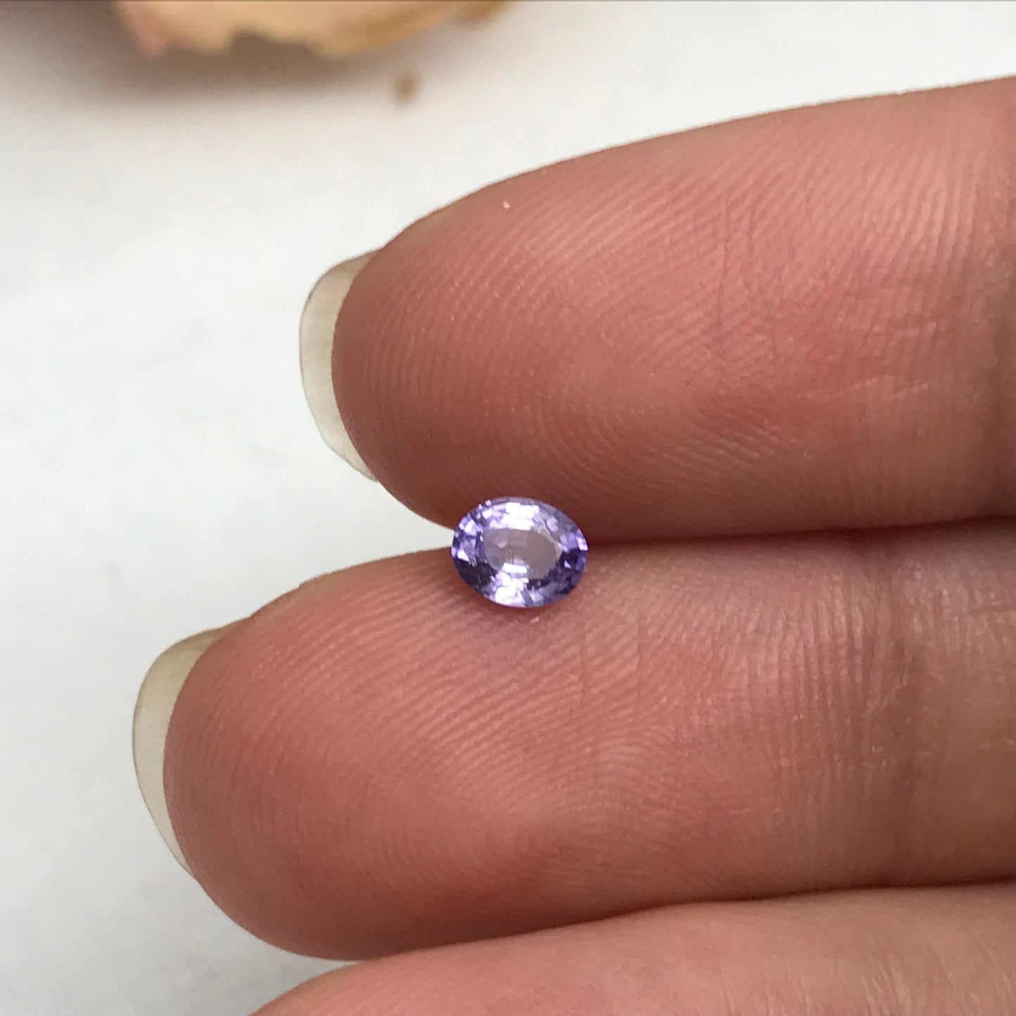 0.39 Carat Natural Purple Sapphire 4.81x3.88mm Oval Cut, Unheated Faceted Loose Madagascar Sapphire
