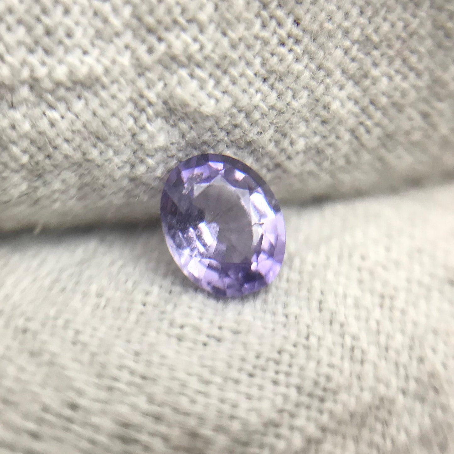0.39 Carat Natural Purple Sapphire 4.81x3.88mm Oval Cut, Unheated Faceted Loose Madagascar Sapphire