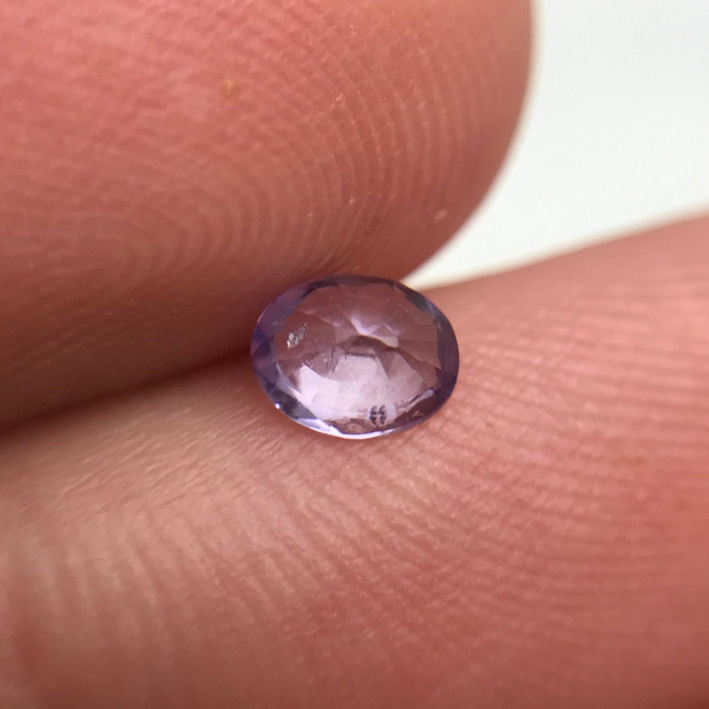 0.39 Carat Natural Purple Sapphire 4.81x3.88mm Oval Cut, Unheated Faceted Loose Madagascar Sapphire