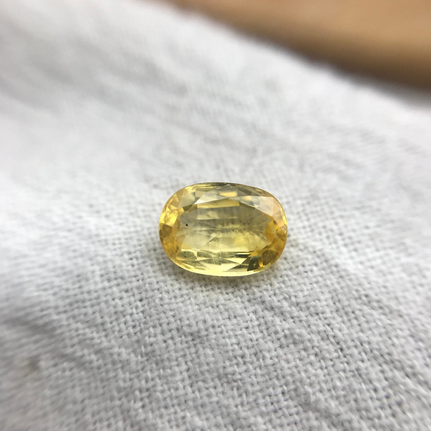 Natural Yellow Sapphire 1.34 Carat 7.5x5.5mm Oval Cut, Color Treated Gemstone, Earth Mined, BE Heat
