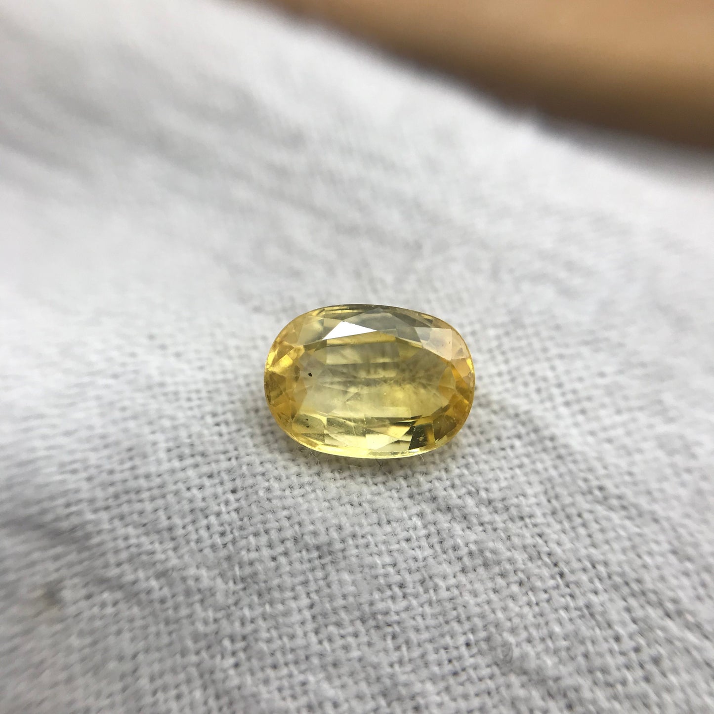 Natural Yellow Sapphire 1.34 Carat 7.5x5.5mm Oval Cut, Color Treated Gemstone, Earth Mined, BE Heat