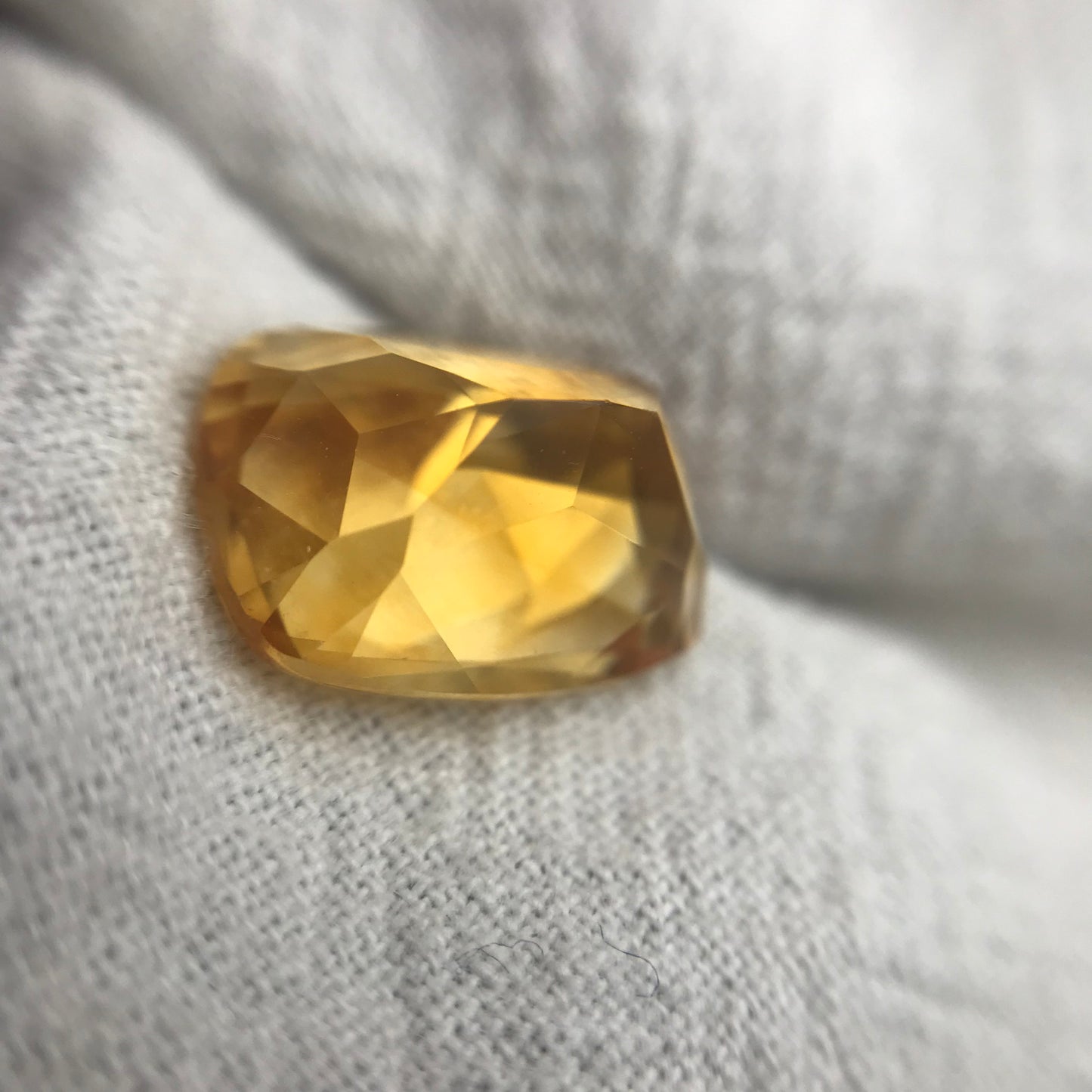 Orange Citrine 14.3x10mm 6.43 Carats long Cushion Loose Faceted Loose November Birthstone