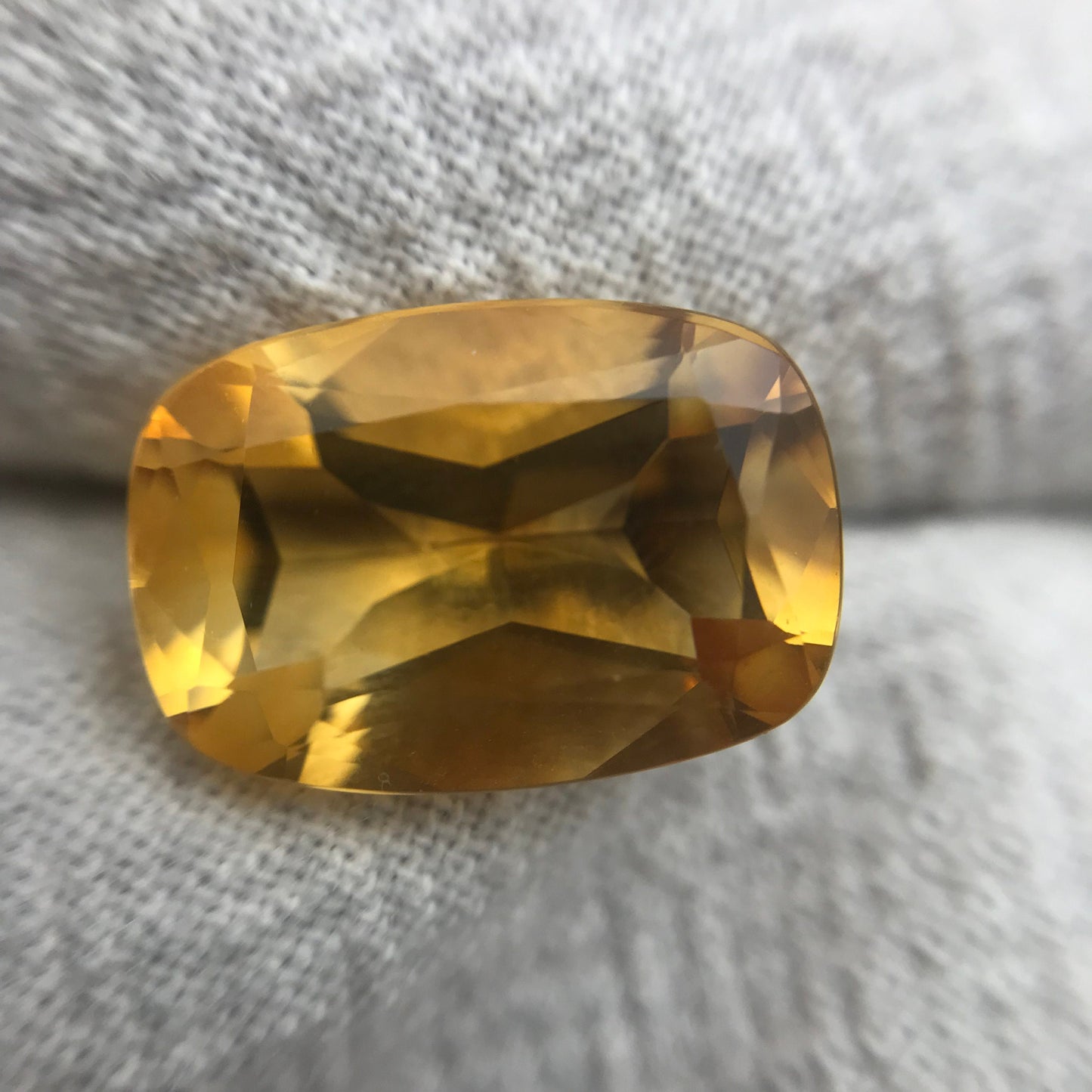 Orange Citrine 14.3x10mm 6.43 Carats long Cushion Loose Faceted Loose November Birthstone