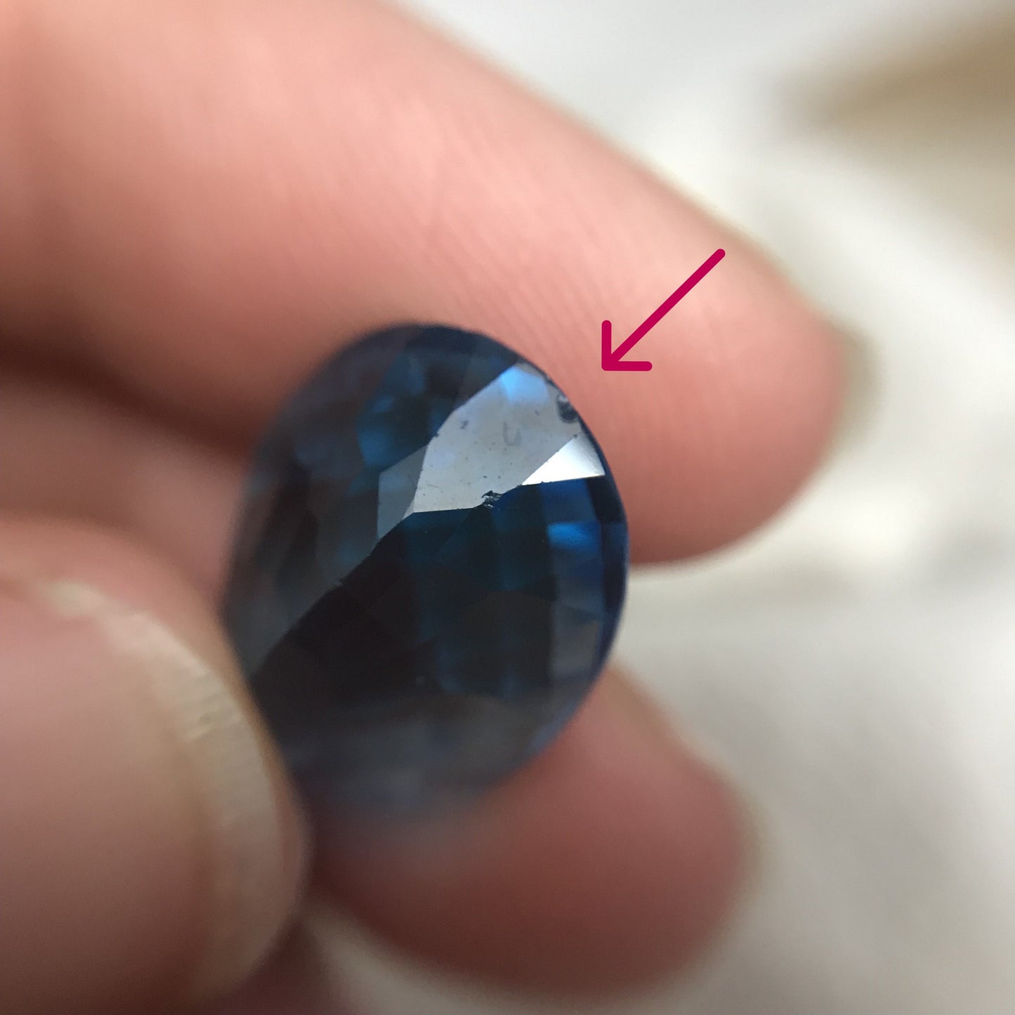 13 Carat Blue Topaz with Chips, 18x13mm Oval Worn Faceted Discount Gemstone, Reclaimed/Recycled Imperfect Gem