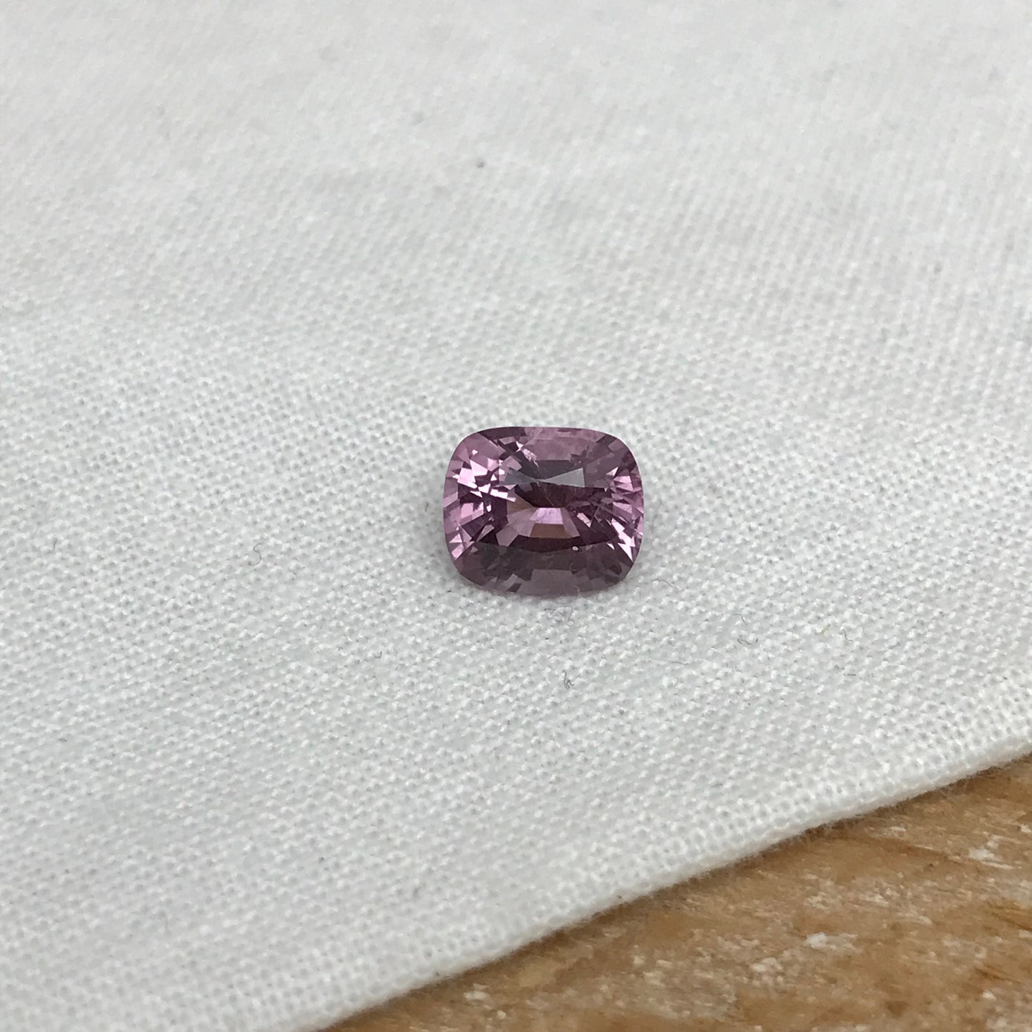 1.56 Carat Natural Purple Spinel 7x6mm Cushion Cut, Faceted Loose Natural Spinel