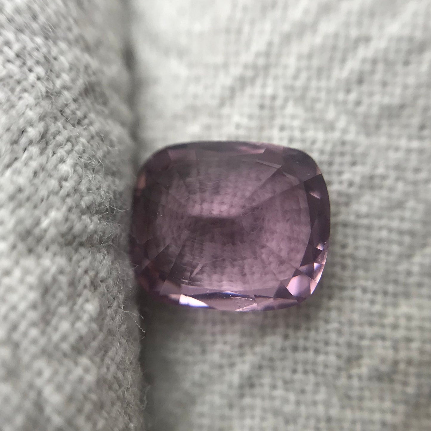 1.56 Carat Natural Purple Spinel 7x6mm Cushion Cut, Faceted Loose Natural Spinel