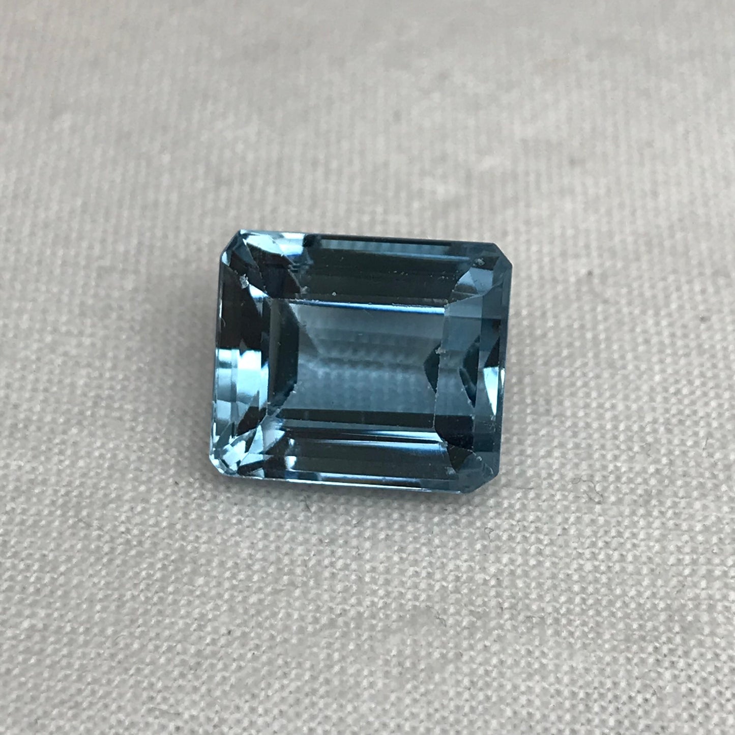 12.27 carat Light Blue Topaz, 12.6x10.7mm Faceted Gemstone, Recycled Gems