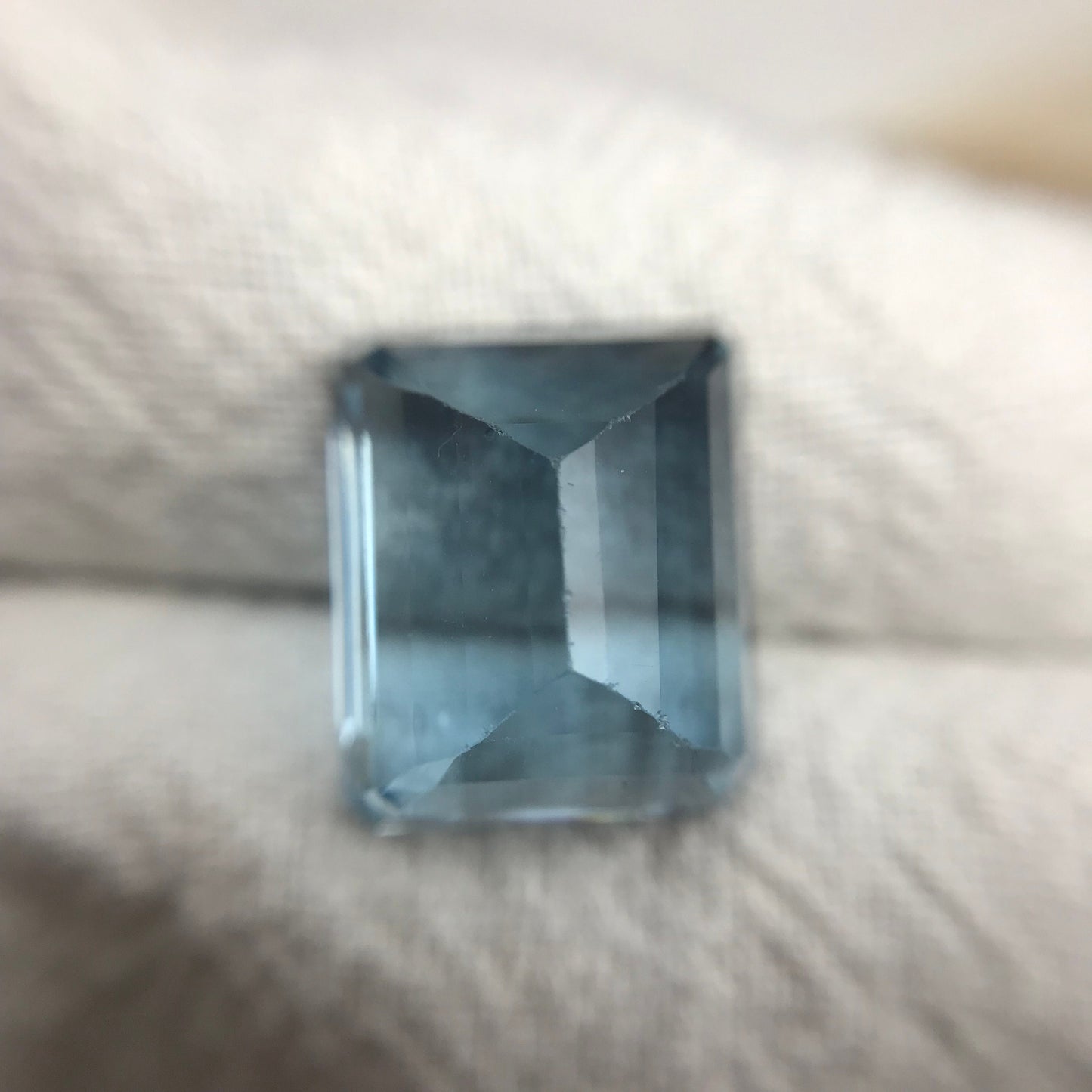 12.27 carat Light Blue Topaz, 12.6x10.7mm Faceted Gemstone, Recycled Gems