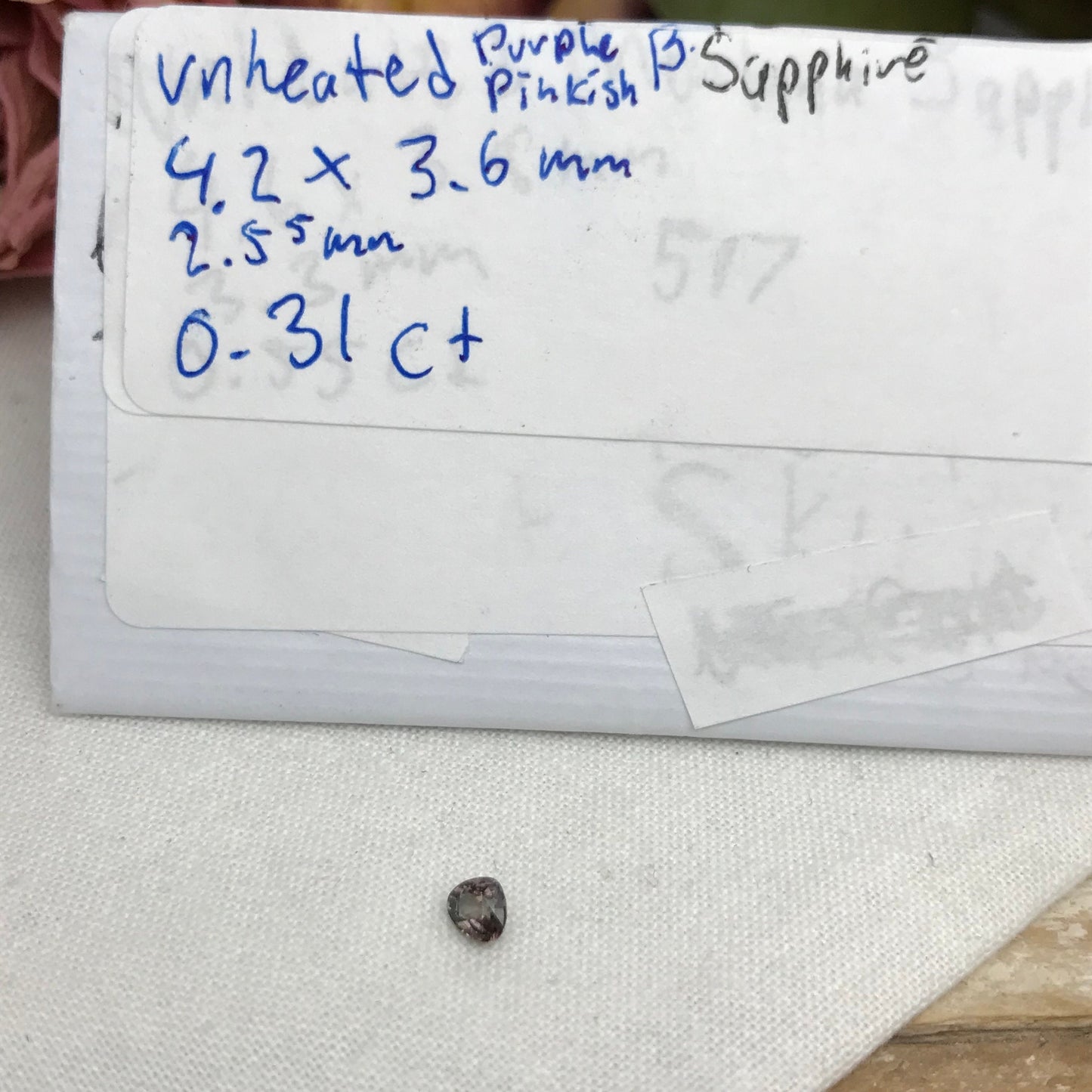 0.31 carat Natural Purple Sapphire 4.2x3.6mm Fat Pear Cut, Faceted Loose Gem