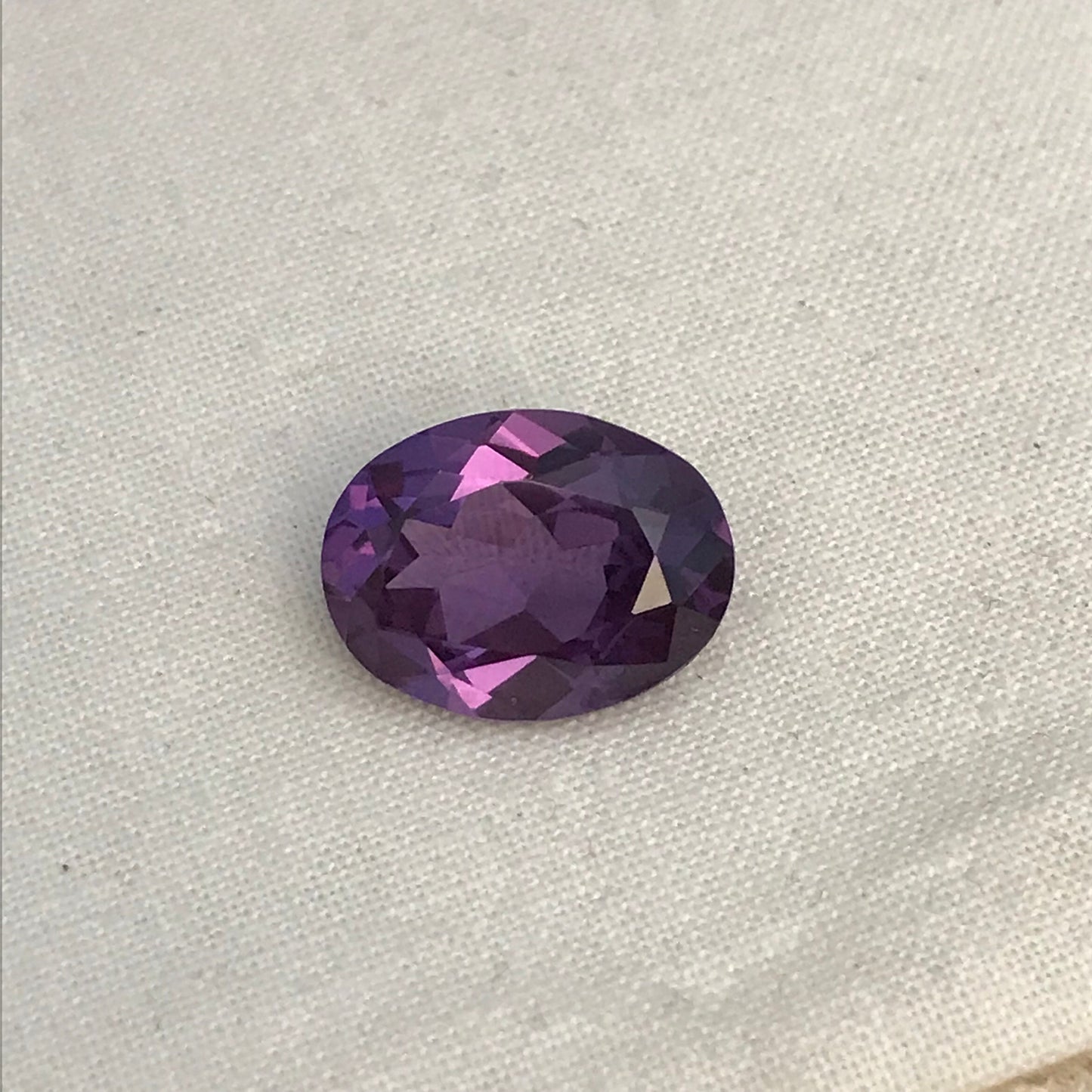 16x12mm Lab Created Purple Sapphire Oval Cut 11.40 Carat, Faceted Lab Grown Corundum- Alexandrite Replacement