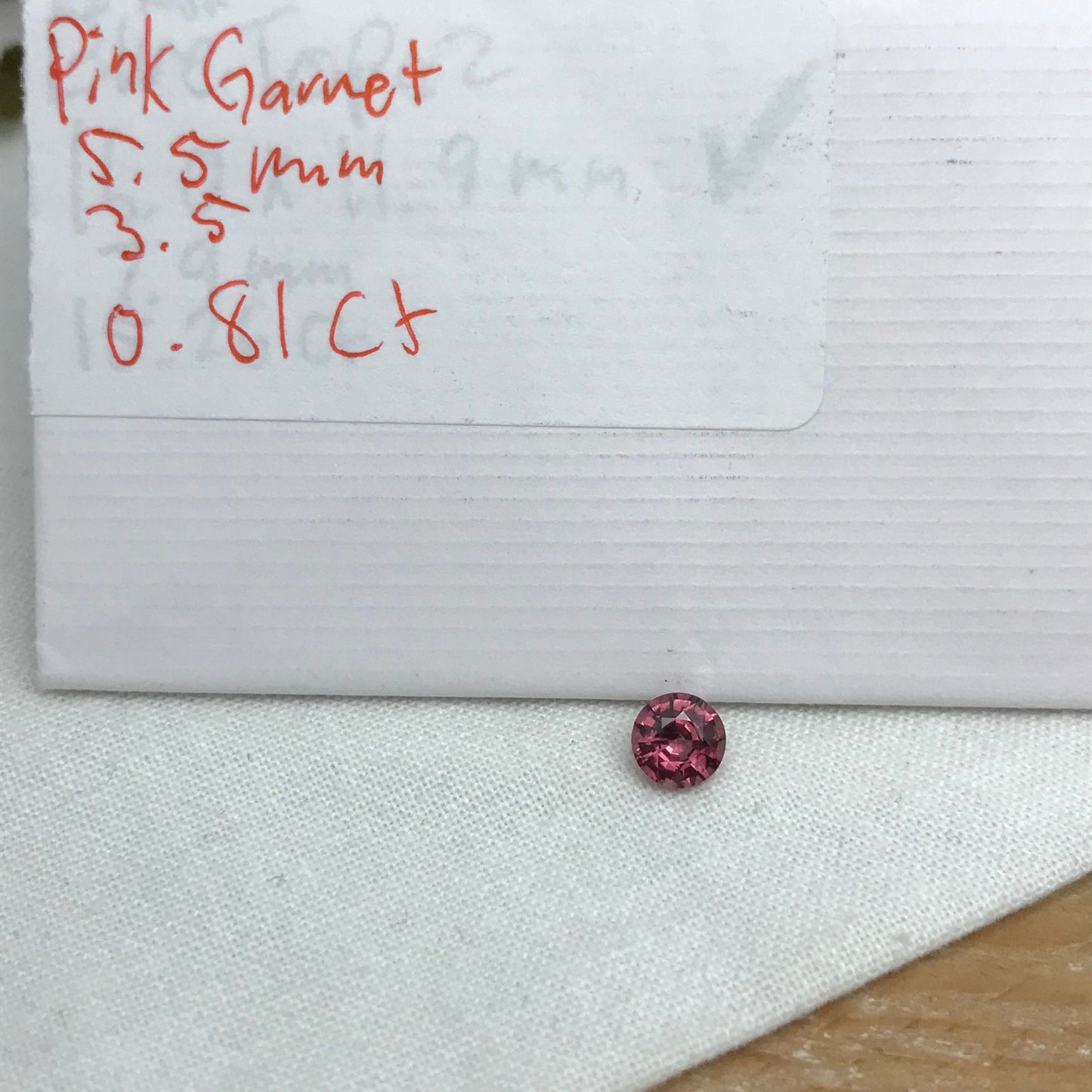 5.5mm Pink Rhodolite Garnet 0.81 Carat Round Gemstone, Purplish Pink Garnet, Faceted Loose Pink Gem