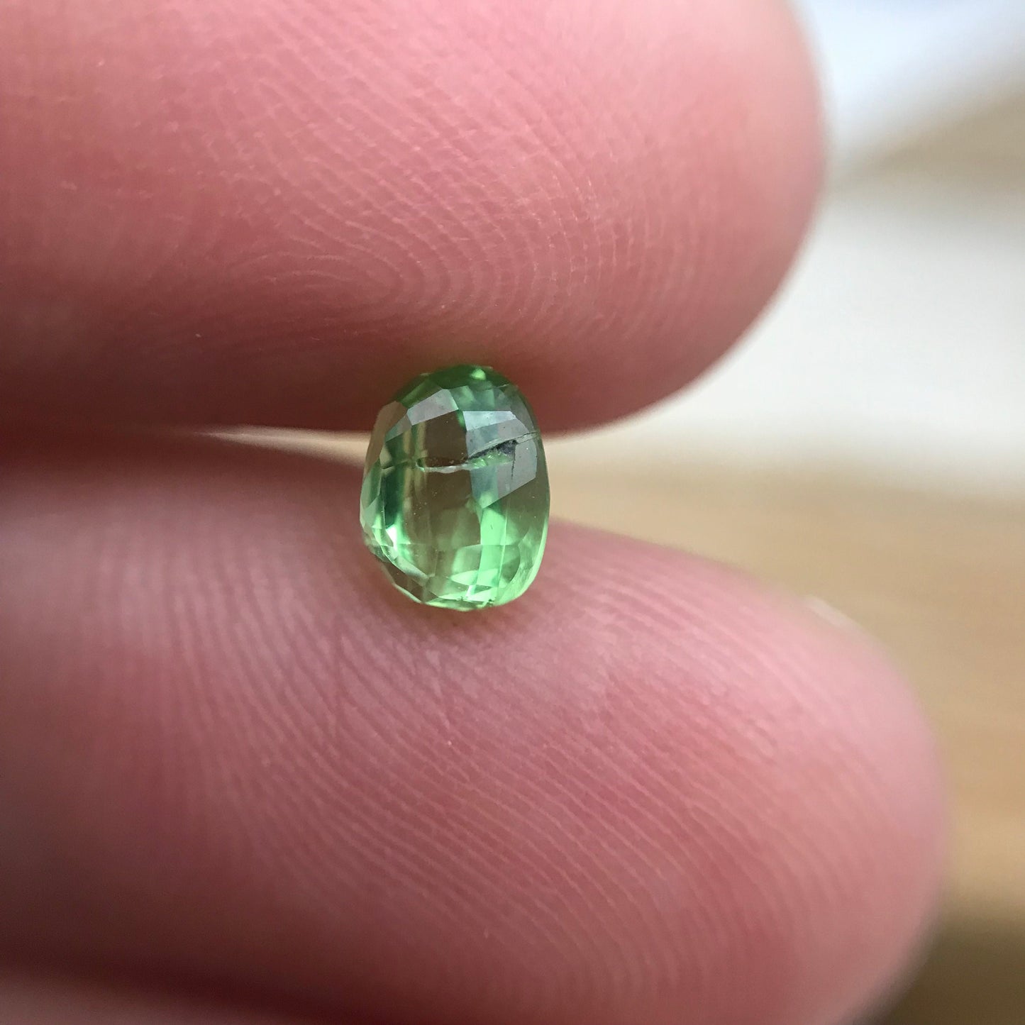 1 carat Tsavorite Garnet 6x4.5mm Faceted Oval cut, Natural Loose Mint Green Garnet