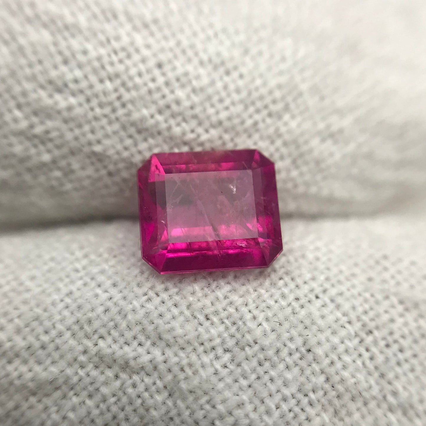 0.61 Carat Natural Red Beryl 5.75x5mm Emerald Cut, Wah Wah Utah Red Beryl, Bixbite